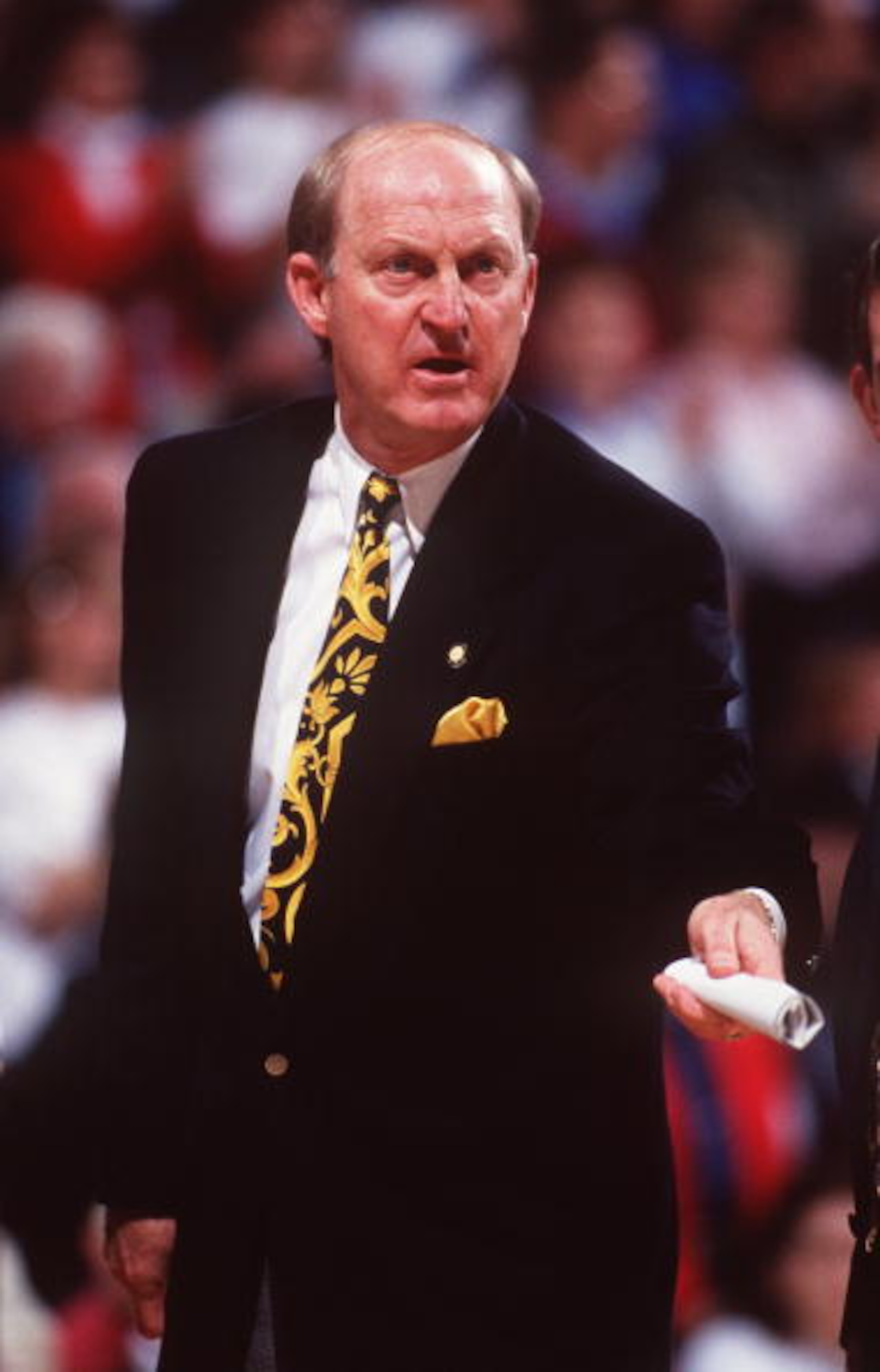 20 FEB 1994:  MISSOURI HEAD COACH NORM STEWART ON THE SIDELINES DURING THE TIGERS 81-74 VICTORY OVER THE KANSAS JAYHAWKS. Mandatory Credit: Earl Richardson/ALLSPORT