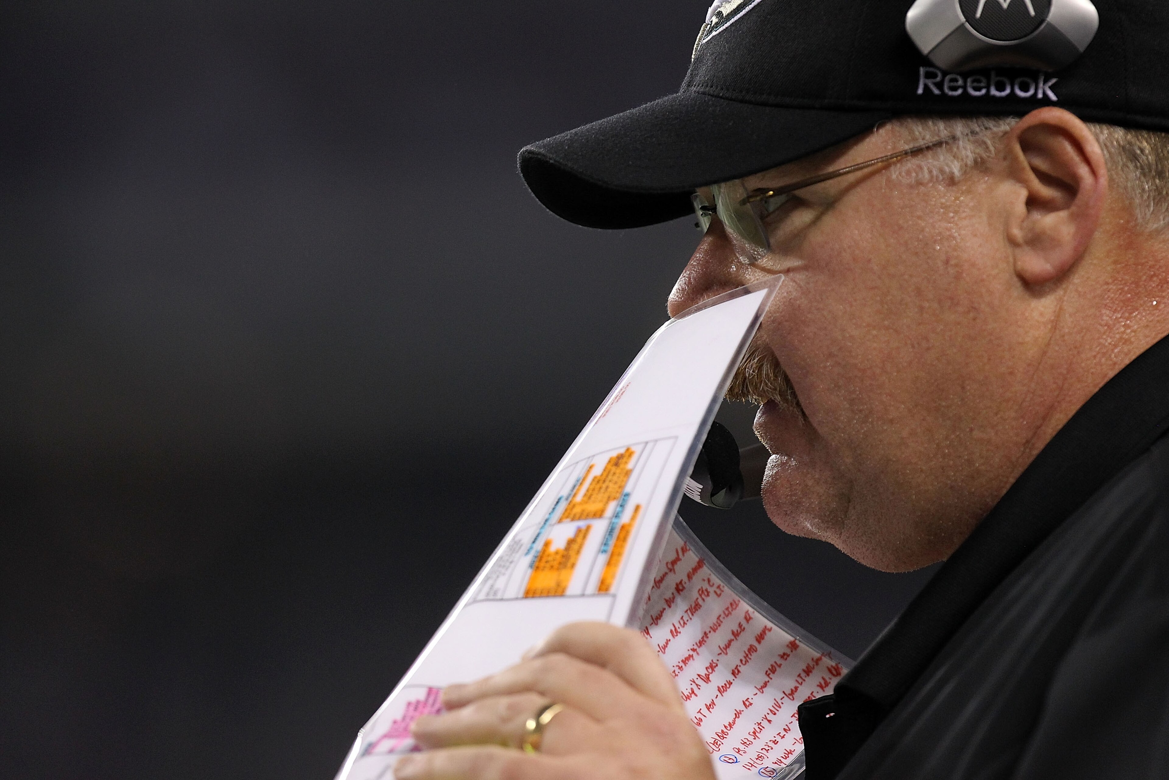 ARLINGTON, TX - DECEMBER 12:  Head coach Andy Reid of the Philadelphia Eagles at Cowboys Stadium on December 12, 2010 in Arlington, Texas.  (Photo by Ronald Martinez/Getty Images)