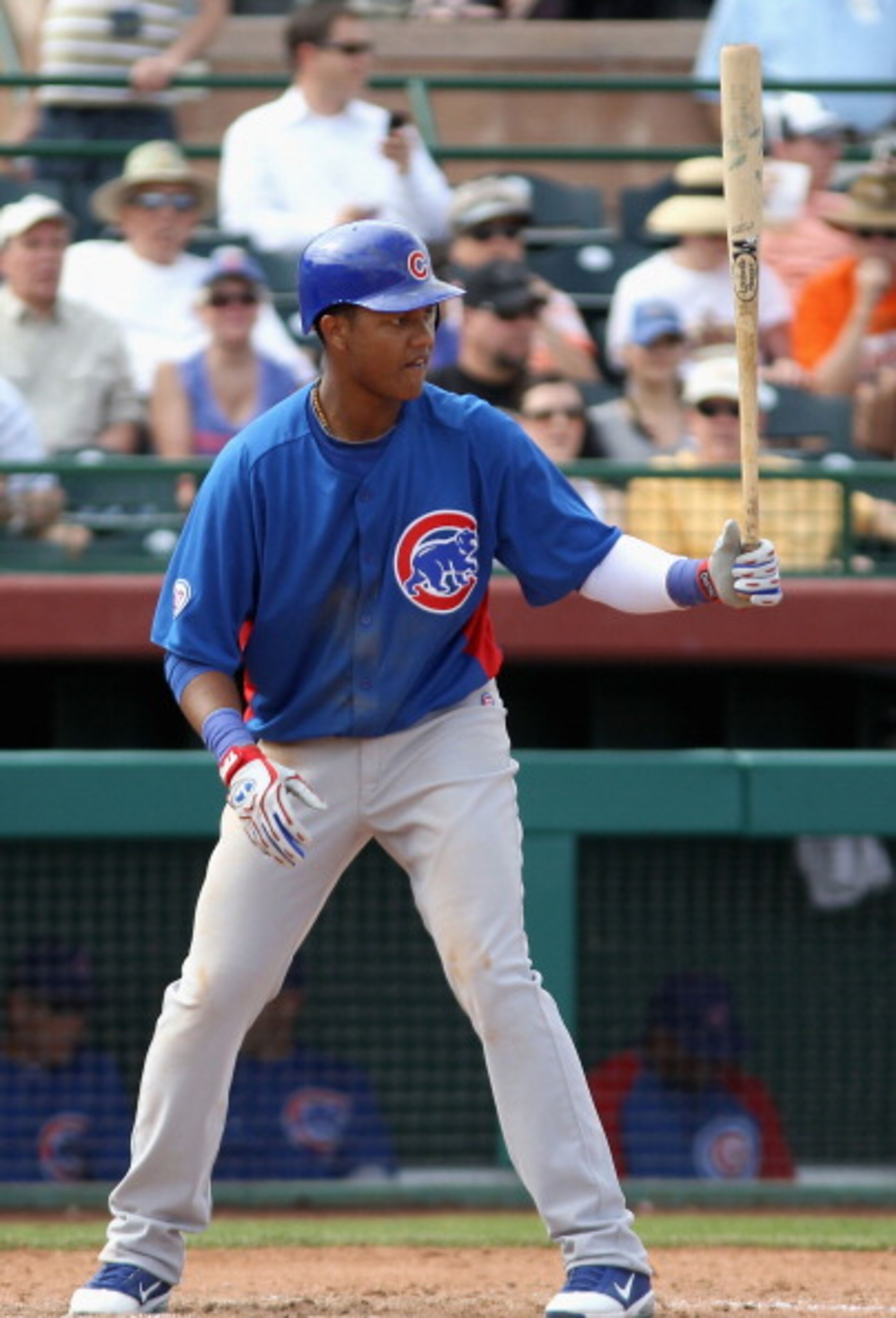 SCOTTSDALE, AZ - MARCH 01: Starlin Castro #13 of the Chicago Cubs bats against the San Francisco Giants during the spring training game at Scottsdale Stadium on March 1, 2011 in Scottsdale, Arizona. (Photo by Christian Petersen/Getty Images) SCOTTSDALE, AZ - MARCH 01: Starlin Castro #13 of the Chicago Cubs bats against the San Francisco Giants during the spring training game at Scottsdale Stadium on March 1, 2011 in Scottsdale, Arizona. (Photo by Christian Petersen/Getty Images)