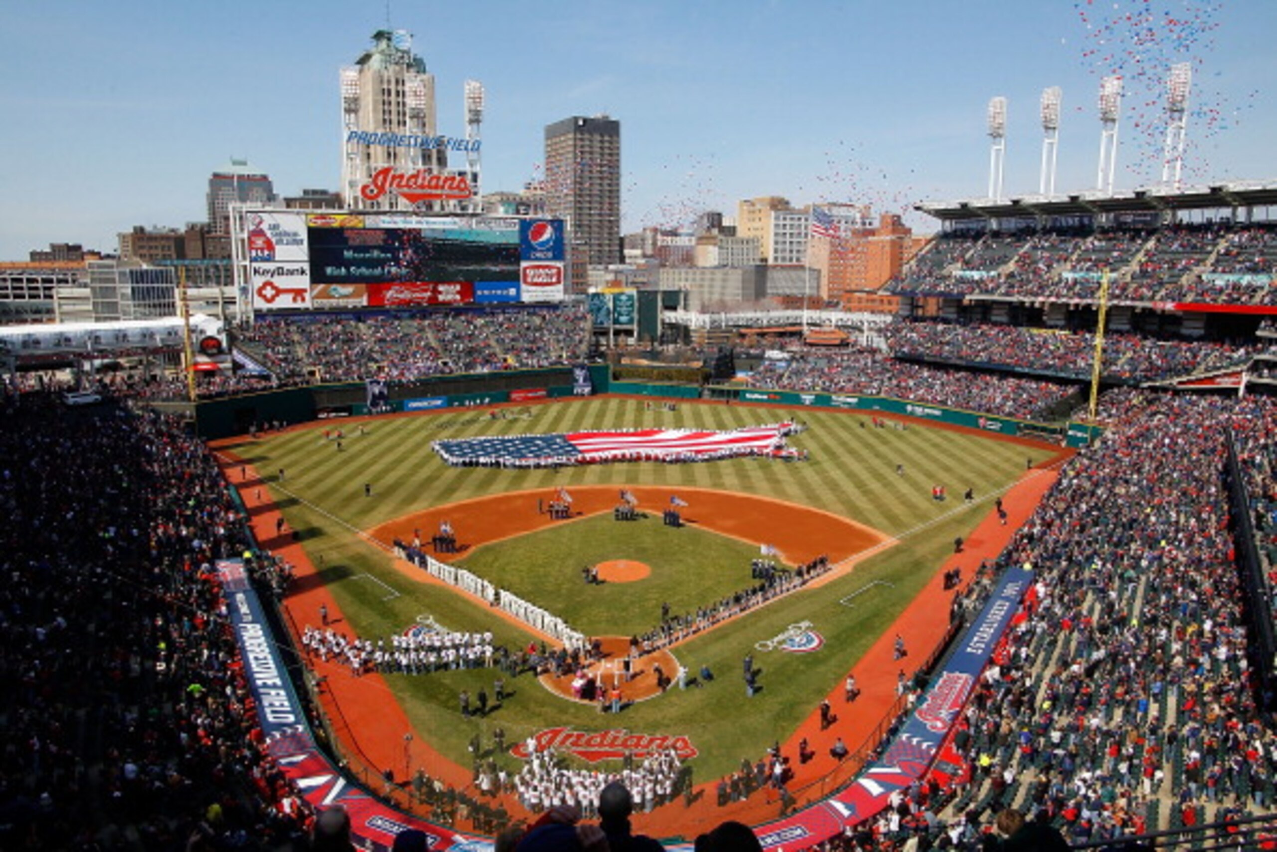 CLEVELAND - APRIL 01:  General view of Progressive Field stadium prior to the the Opening Day game between the Cleveland Indians and the Chicago White Sox on April 1, 2011 at Progressive Field in Cleveland, Ohio.  (Photo by Jared Wickerham/Getty Images)