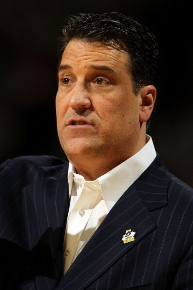 DENVER, CO - MARCH 17:  Head coach Steve Lavin of the St. John's Red Storm looks on from the bench against the Gonzaga Bulldogs during the second round of the 2011 NCAA men's basketball tournament at Pepsi Center on March 17, 2011 in Denver, Colorado.  (P