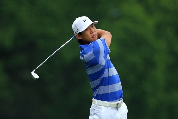 AUGUSTA, GA - APRIL 08:  Anthony Kim hits his second shot on the fifth hole during the second round of the 2011 Masters Tournament at Augusta National Golf Club on April 8, 2011 in Augusta, Georgia.  (Photo by David Cannon/Getty Images)