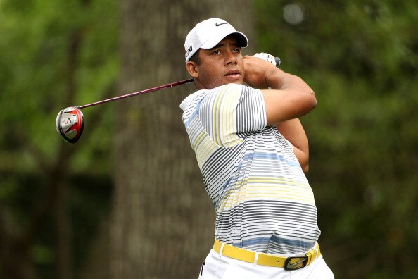 AUGUSTA, GA - APRIL 08:  Jhonattan Vegas of Venezuela watches his tee shot on the second hole during the second round of the 2011 Masters Tournament at Augusta National Golf Club on April 8, 2011 in Augusta, Georgia.  (Photo by Andrew Redington/Getty Imag