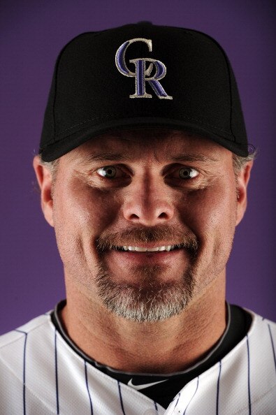 SCOTTSDALE, AZ - FEBRUARY 24:  Jason Giambi #23 of the Colorado Rockies poses for a portrait during photo day at the Salt River Fields at Talking Stick on February 24, 2011 in Scottsdale, Arizona.  (Photo by Harry How/Getty Images)