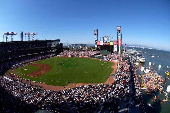 SAN FRANCISCO - JULY 09:  Fans fill the seats and McCovey Cove as the American League and National League All-Stars compete in the 78th Major League Baseball All-Star Home Run Derby at AT&T Park on July 9, 2007 in San Francisco, California.  (Photo by Mic