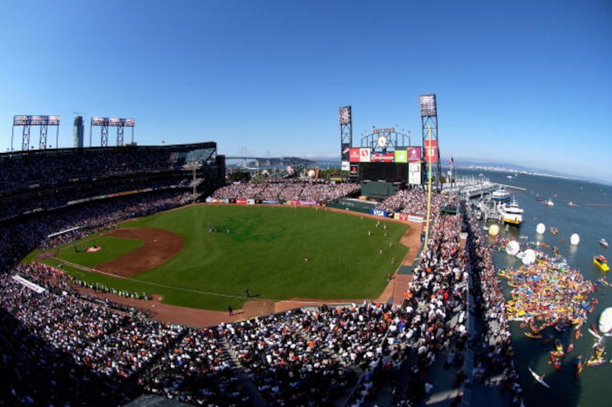 SAN FRANCISCO - JULY 09: Fans fill the seats and McCovey Cove as the American League and National League All-Stars compete in the 78th Major League Baseball All-Star Home Run Derby at AT&T Park on July 9, 2007 in San Francisco, California. (Photo by Mic SAN FRANCISCO - JULY 09: Fans fill the seats and McCovey Cove as the American League and National League All-Stars compete in the 78th Major League Baseball All-Star Home Run Derby at AT&T Park on July 9, 2007 in San Francisco, California. (Photo by Mic