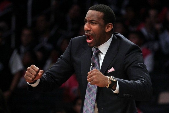 LOS ANGELES, CA - FEBRUARY 18:  Assistant coach Amare Stoudemire of the Rookie Team calls out from the bench during the T-Mobile Rookie Challenge and Youth Jam at Staples Center on February 18, 2011 in Los Angeles, California.  (Photo by Jeff Gross/Getty