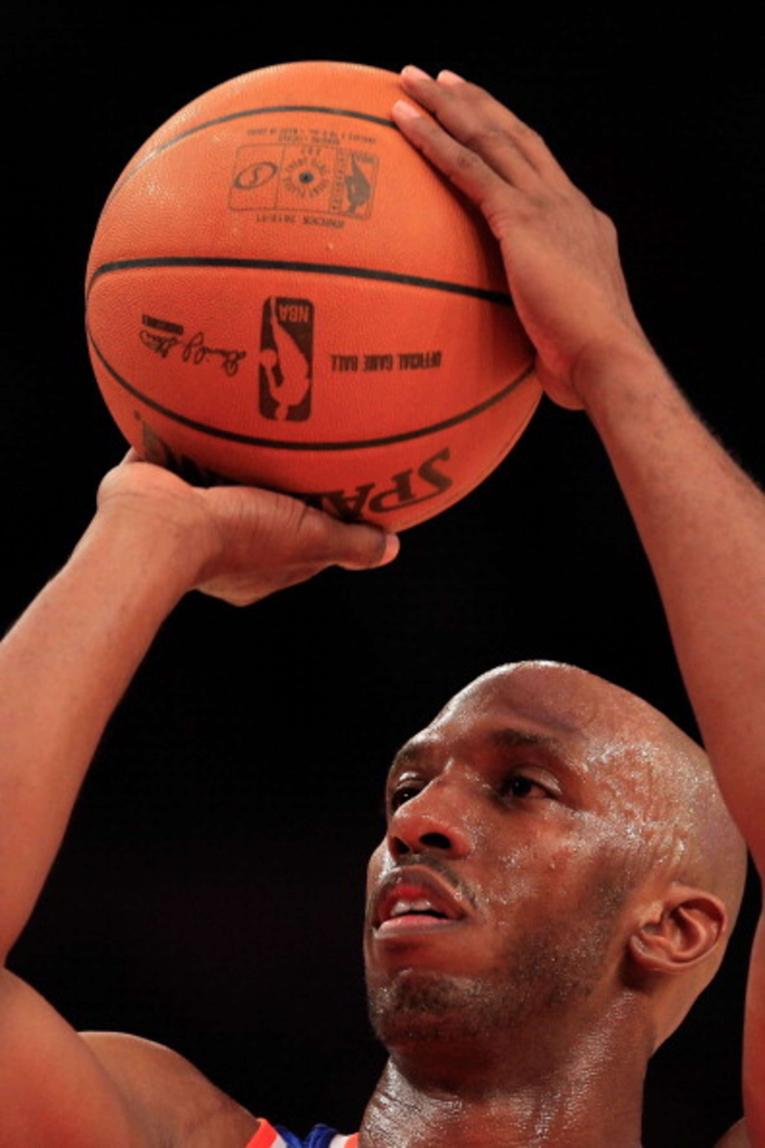 NEW YORK, NY - FEBRUARY 23:  Chauncey Billups # 4 of the New York Knicks shoots a free throw against  the Milwaukee Bucks at Madison Square Garden on February 23, 2011 in New York City. NOTE TO USER: User expressly acknowledges and agrees that, by downloa