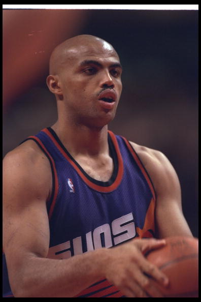 28 Jan 1996:  Forward Charles Barkley of the Phoenix Suns looks on during a game against the Chicago Bulls at the United Center in Chicago, Illinois.  The Bulls won the game, 93-82. Mandatory Credit: Jonathan Daniel  /Allsport Mandatory Credit: Jonathan D