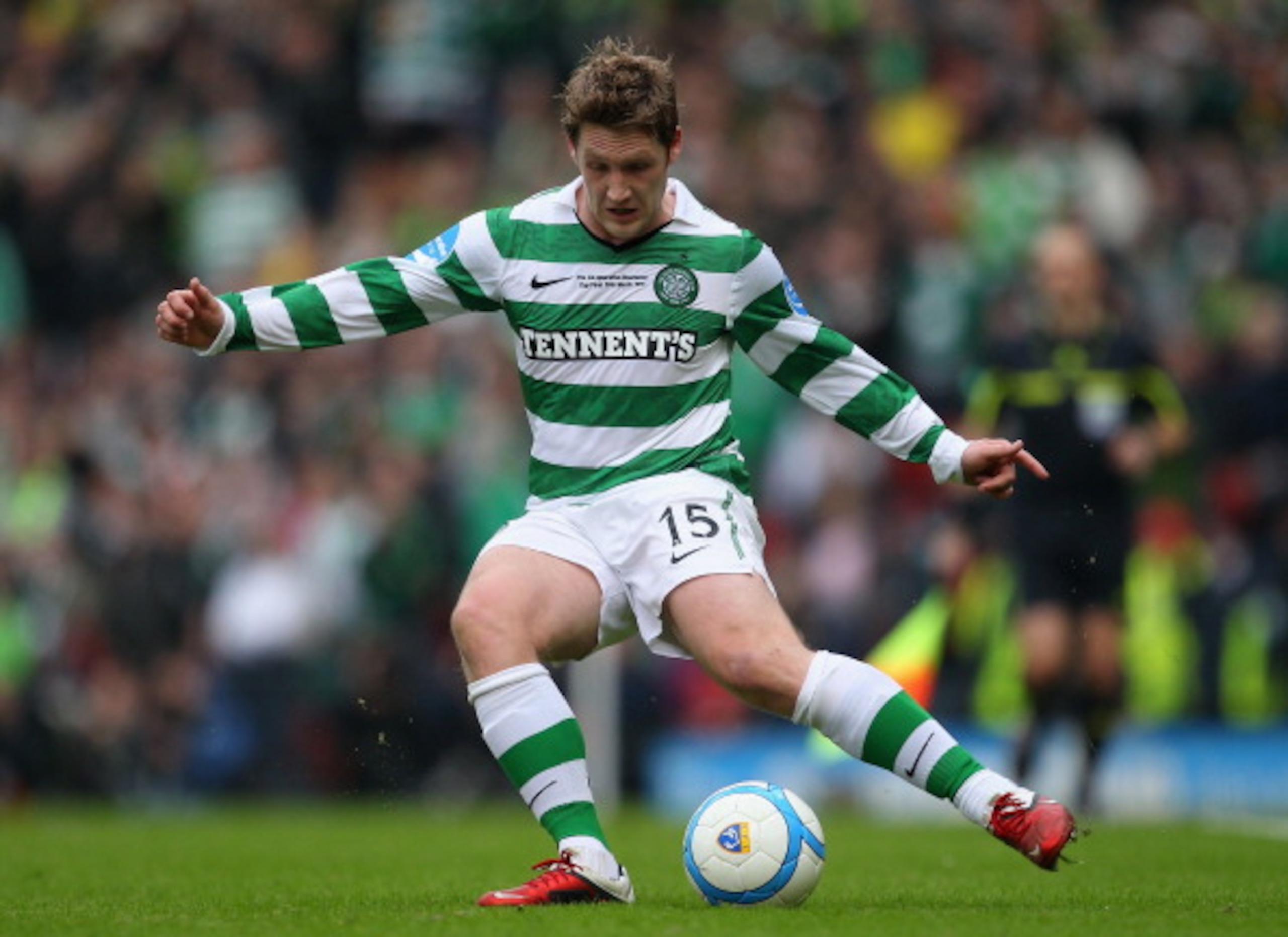 GLASGOW, SCOTLAND - MARCH 20:  Kris Commons of Celtic in action during the Co-operative Insurance Cup final between Celtic and Rangers at Hampden Park on March 20, 2011 in Glasgow, Scotland.  (Photo by Julian Finney/Getty Images)