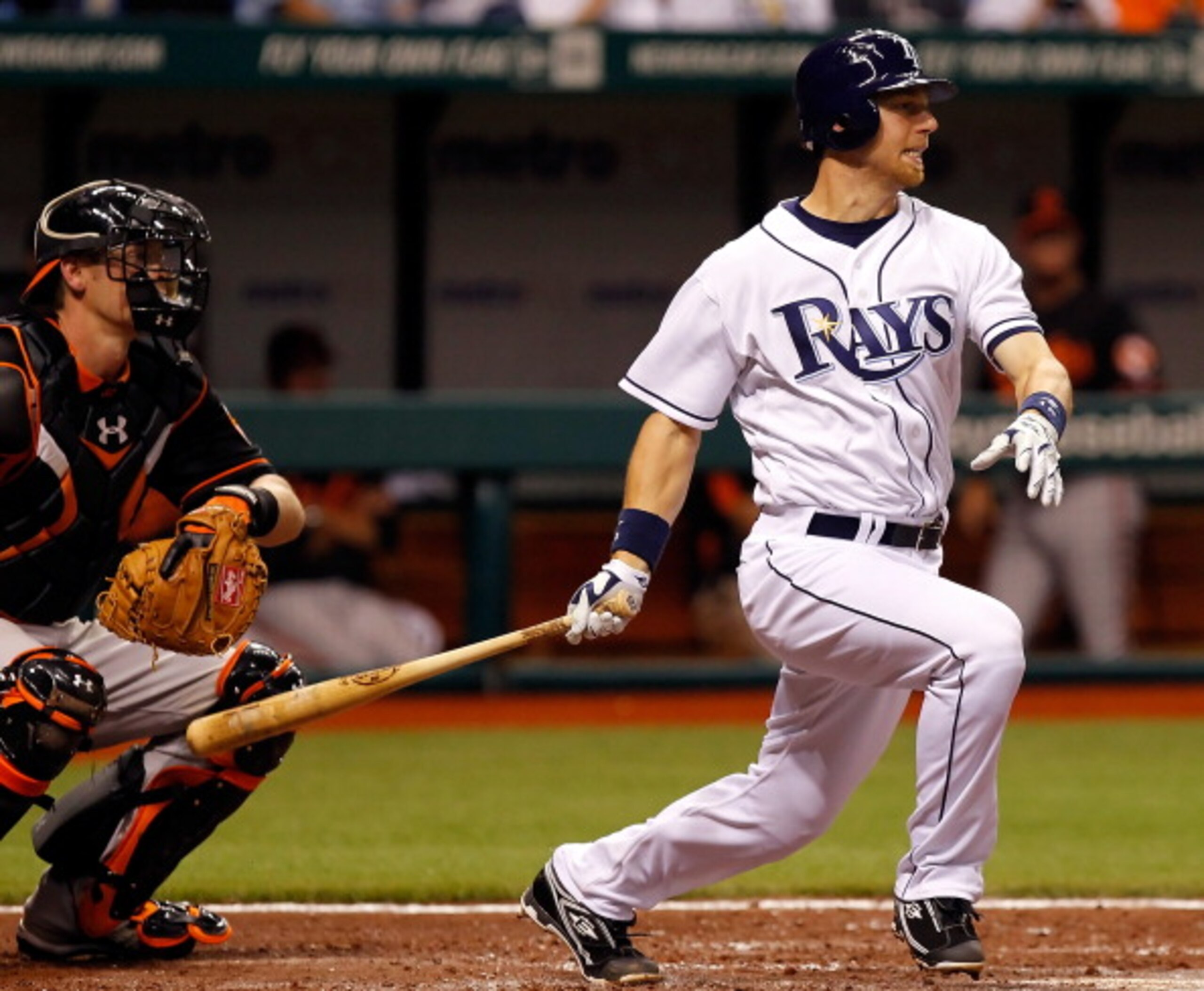 ST. PETERSBURG, FL - APRIL 01: Infielder Ben Zobrist #18 of the Tampa Bay Rays fouls off a pitch against the Baltimore Orioles during the Opening Day game at Tropicana Field on April 1, 2011 in St. Petersburg, Florida. (Photo by J. Meric/Getty Images) ST. PETERSBURG, FL - APRIL 01: Infielder Ben Zobrist #18 of the Tampa Bay Rays fouls off a pitch against the Baltimore Orioles during the Opening Day game at Tropicana Field on April 1, 2011 in St. Petersburg, Florida. (Photo by J. Meric/Getty Images)