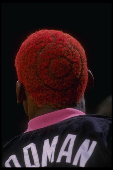20 Jan 1995:  Forward Dennis Rodman of the San Antonio Spurs looks on during a game against the Miami Heat at the Miami Arena in Miami, Florida. Mandatory Credit: Allsport  /Allsport Mandatory Credit: Allsport  /Allsport