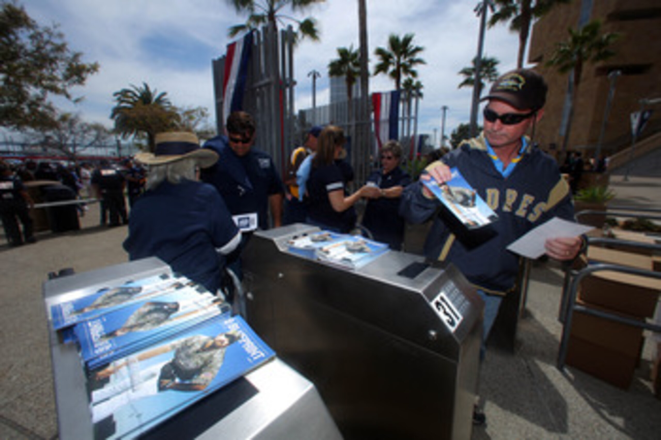 SAN DIEGO, CA - APRIL 5:  A general view of fans entering Petco Park before the start of the San Francisco Giants vs. the San Diego Padres MLB Game on April 5, 2011 in San Diego, California. (Photo by Donald Miralle/Getty Images)