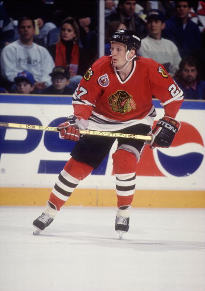 1992-1993:  JEREMY ROENICK, CENTER OF THE CHICAGO BLACKHAWKS. Mandatory Credit: Jonathan Daniel/ALLSPORT