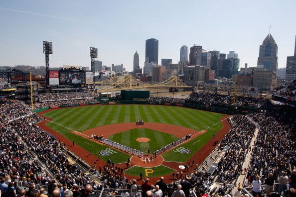 PITTSBURGH - APRIL 07:  General view of PNC Park during the Opening Day ceremonies before the game between the Pittsburgh Pirates and the Colorado Rockies on April 7, 2011 at PNC Park in Pittsburgh, Pennsylvania.  (Photo by Jared Wickerham/Getty Images)