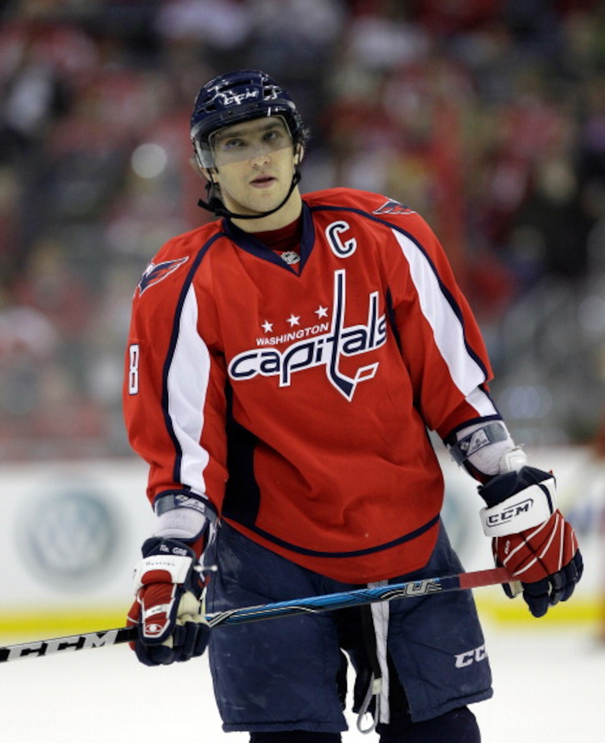 WASHINGTON, DC - MARCH 29: Alex Ovechkin #8 of the Washington Capitals against the Carolina Hurricanes at the Verizon Center on March 29, 2011 in Washington, DC. (Photo by Rob Carr/Getty Images) WASHINGTON, DC - MARCH 29: Alex Ovechkin #8 of the Washington Capitals against the Carolina Hurricanes at the Verizon Center on March 29, 2011 in Washington, DC. (Photo by Rob Carr/Getty Images)