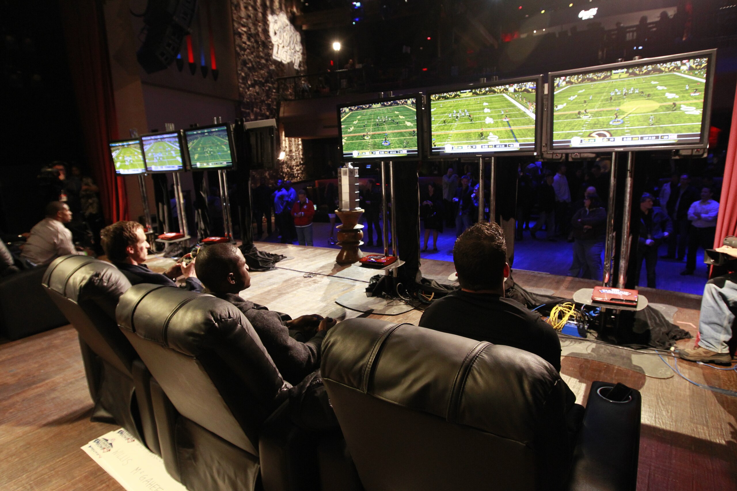 GRAPEVINE, TX - FEBRUARY 03: Chase Daniel, Reggie Bush, and Drew Brees of the New Orleans Saints compete in the EA Sports Madden Bowl XVII on February 3, 2011 in Grapevine, Texas. (Photo by Tom Pennington/Getty Images for EA Sports) GRAPEVINE, TX - FEBRUARY 03: Chase Daniel, Reggie Bush, and Drew Brees of the New Orleans Saints compete in the EA Sports Madden Bowl XVII on February 3, 2011 in Grapevine, Texas. (Photo by Tom Pennington/Getty Images for EA Sports)