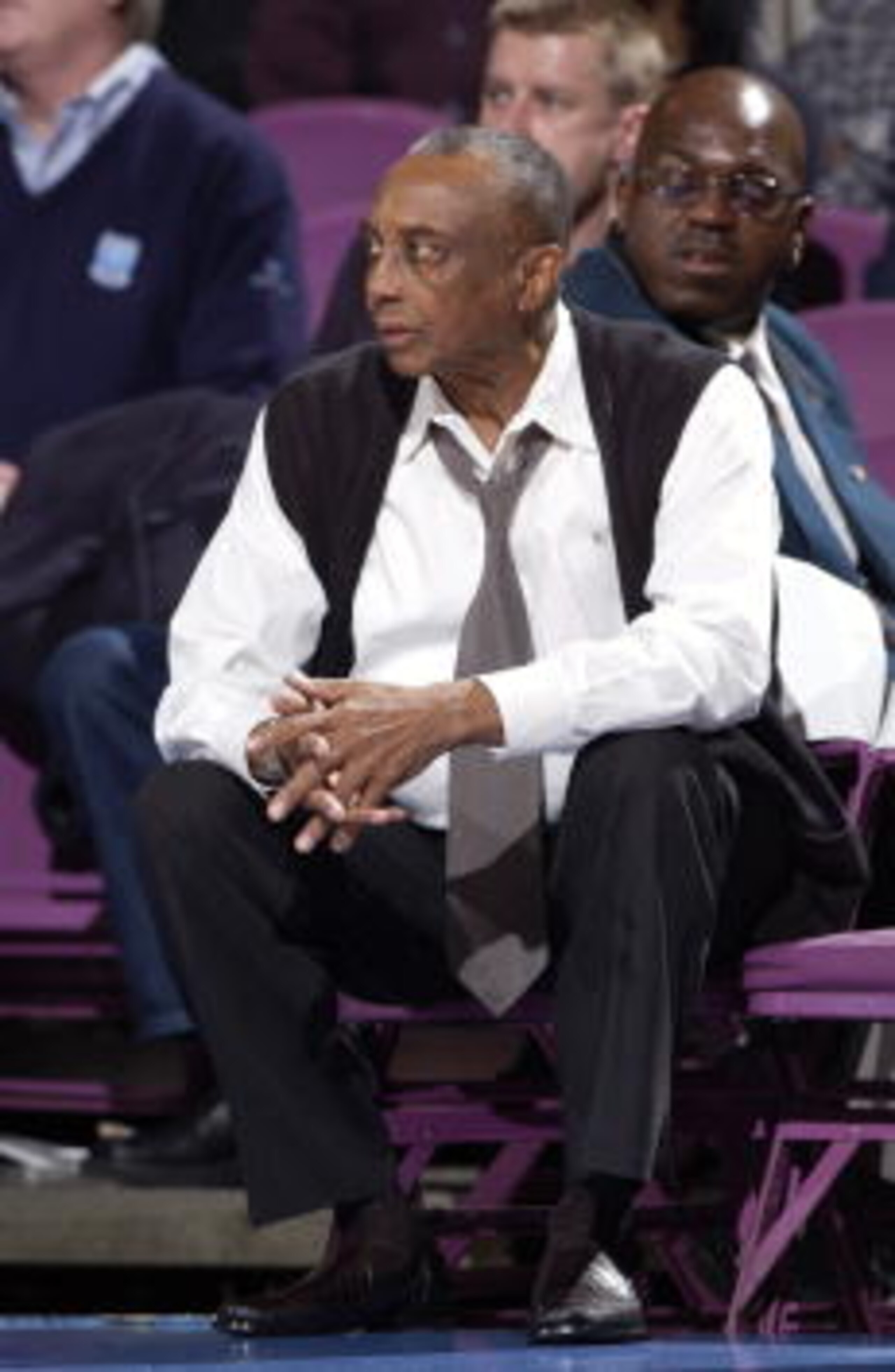 8 Nov 2001:  Head coach John Chaney of Temple observes  the game against Florida in the Coaches vs. Cancer IKON Classic at Madison Square Garden in New York City, New York. Florida won 72-64. DIGITAL IMAGE Mandatory Credit: Ezra Shaw/ALLSPORT