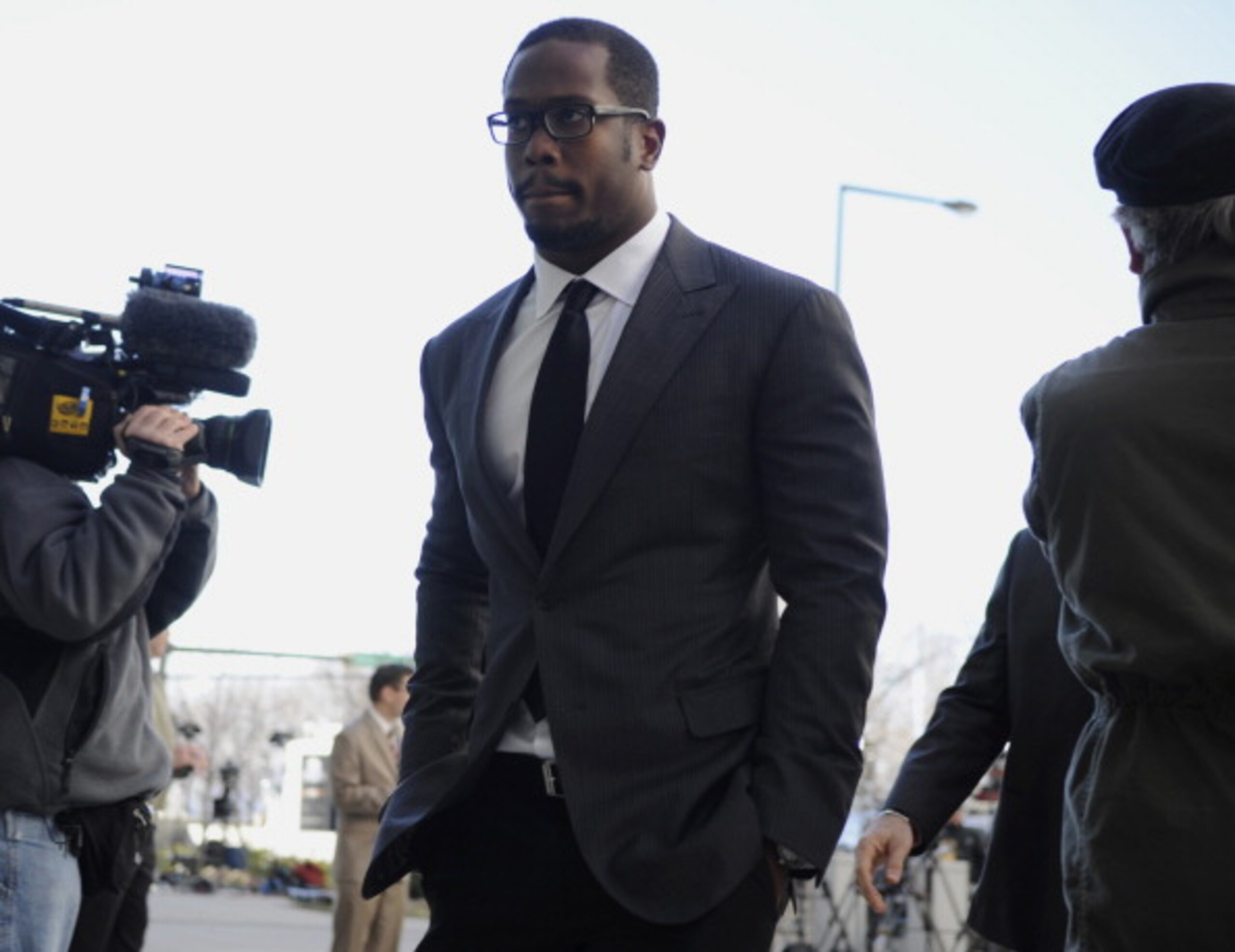 SAINT PAUL, MN - APRIL 6: Linebacker Von Miller of Texas A&M, who is entered in this year's NFL draft, arrives for a hearing at the U.S. Courthouse on April 6, 2011 in Saint Paul, Minnesota. NFL players have filed an antitrust lawsuit against the NFL owne