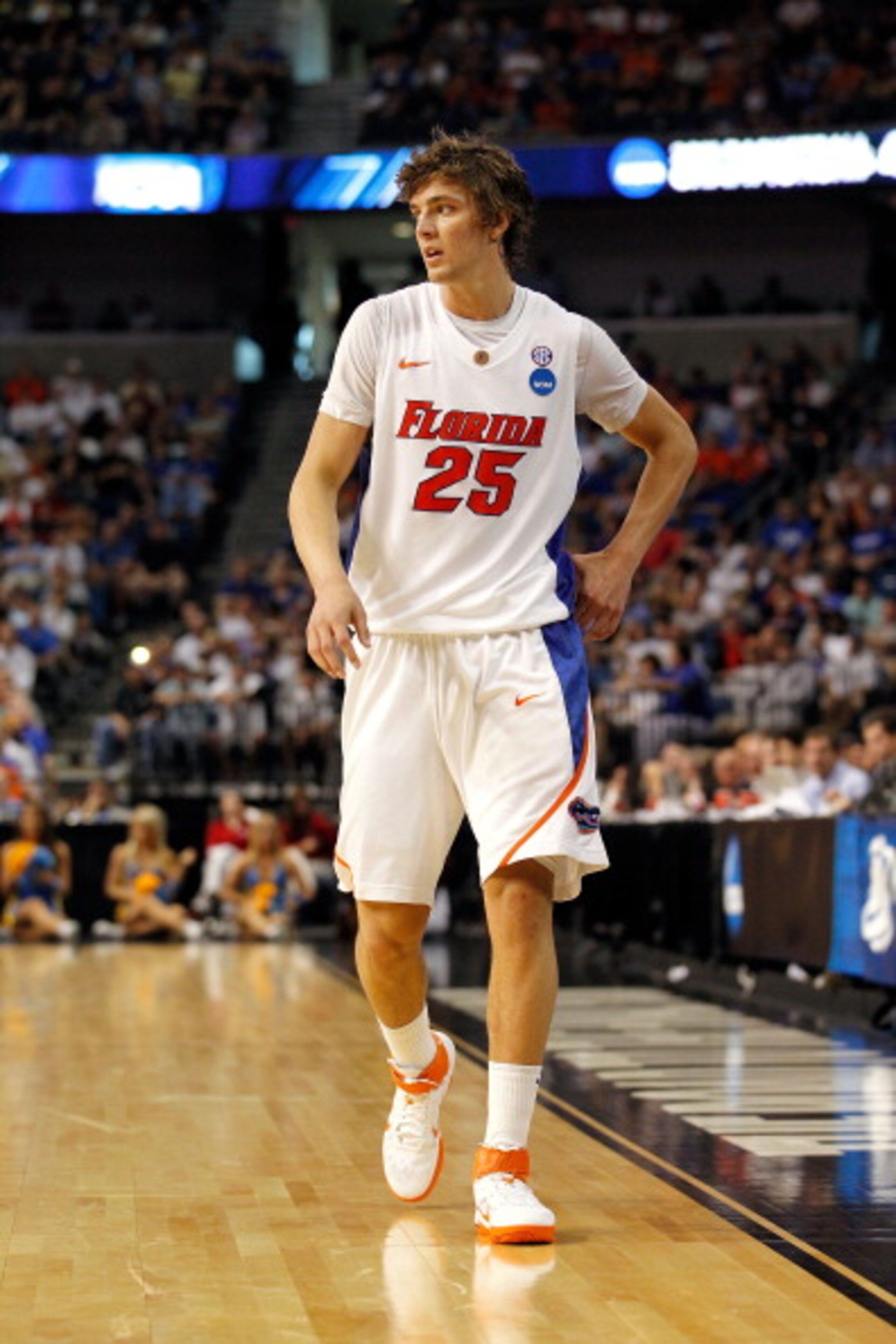 TAMPA, FL - MARCH 19:  Chandler Parsons #25 of the Florida Gators looks on against the UCLA Bruins during the third round of the 2011 NCAA men's basketball tournament at St. Pete Times Forum on March 19, 2011 in Tampa, Florida. Florida won 73-65.  (Photo