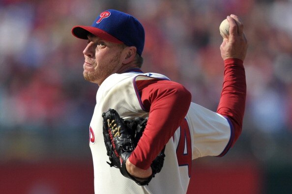 PHILADELPHIA, PA - APRIL 07: Starting pitcher Roy Halladay #34 of the Philadelphia Phillies pitches during the game against the New York Mets at Citizens Bank Park on April 7, 2011 in Philadelphia, Pennsylvania. The Phillies won 11-0. (Photo by Drew Hallo