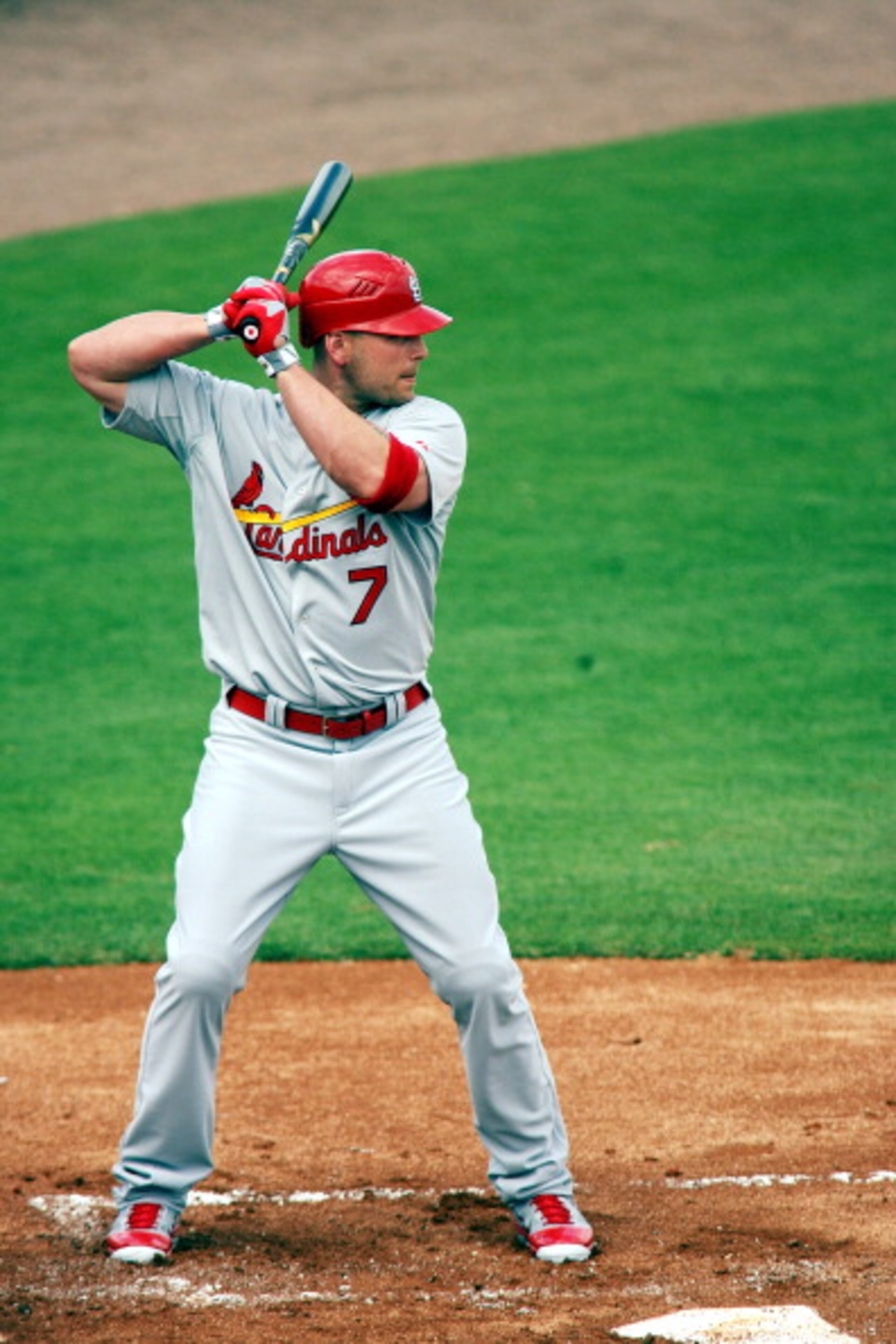 JUPITER, FL - MARCH 01: Matt Holliday #7 of the St. Louis Cardinals bats against the Florida Marlins at Roger Dean Stadium on March 1, 2011 in Jupiter, Florida. (Photo by Marc Serota/Getty Images) JUPITER, FL - MARCH 01: Matt Holliday #7 of the St. Louis Cardinals bats against the Florida Marlins at Roger Dean Stadium on March 1, 2011 in Jupiter, Florida. (Photo by Marc Serota/Getty Images)