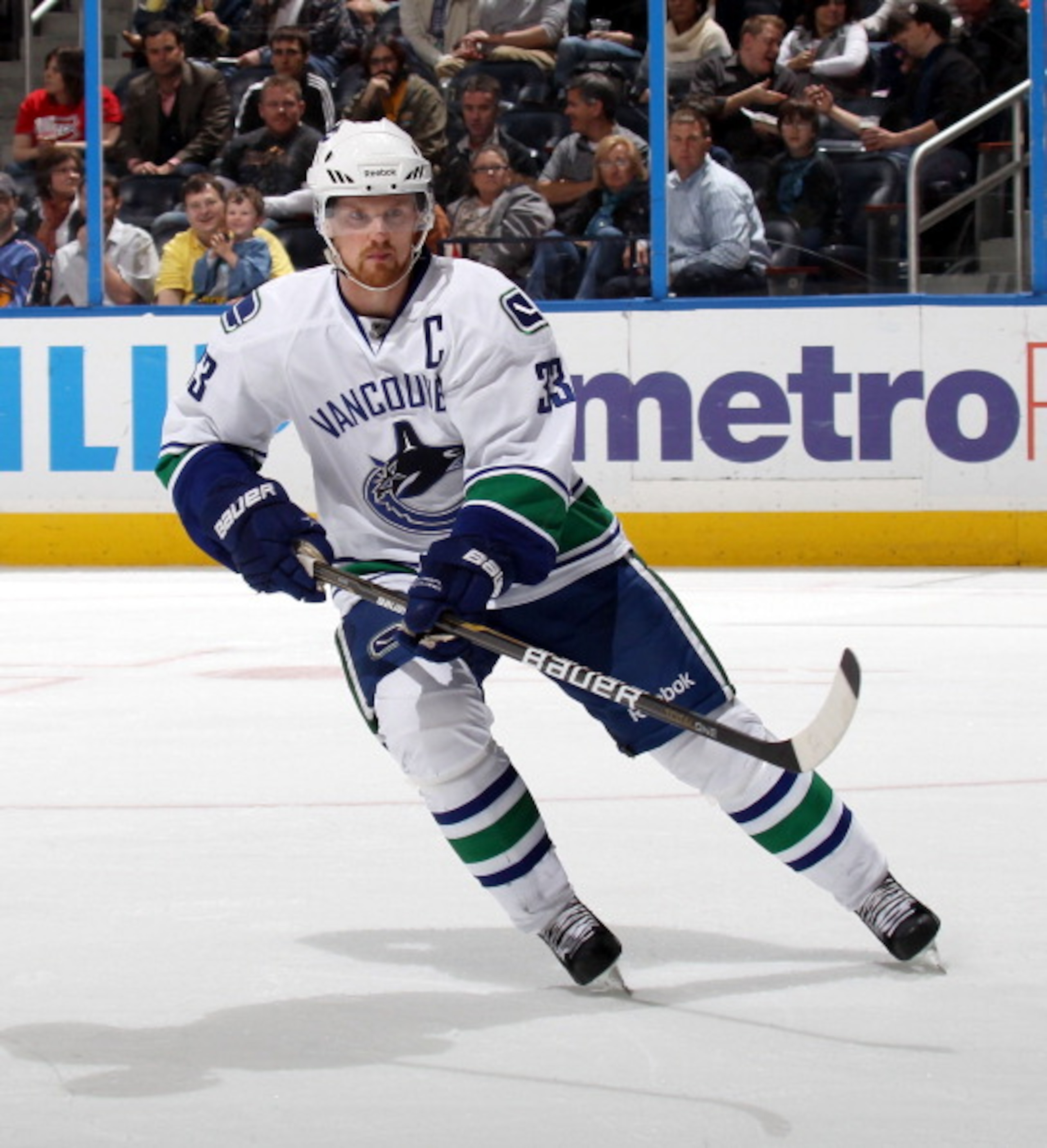 ATLANTA, GA - MARCH 25: Henrik Sedin #33 of the Vancouver Canucks skates against the Atlanta Thrashers at the Philips Arena on March 25, 2011 in Atlanta, Georgia. (Photo by Bruce Bennett/Getty Images) ATLANTA, GA - MARCH 25: Henrik Sedin #33 of the Vancouver Canucks skates against the Atlanta Thrashers at the Philips Arena on March 25, 2011 in Atlanta, Georgia. (Photo by Bruce Bennett/Getty Images)