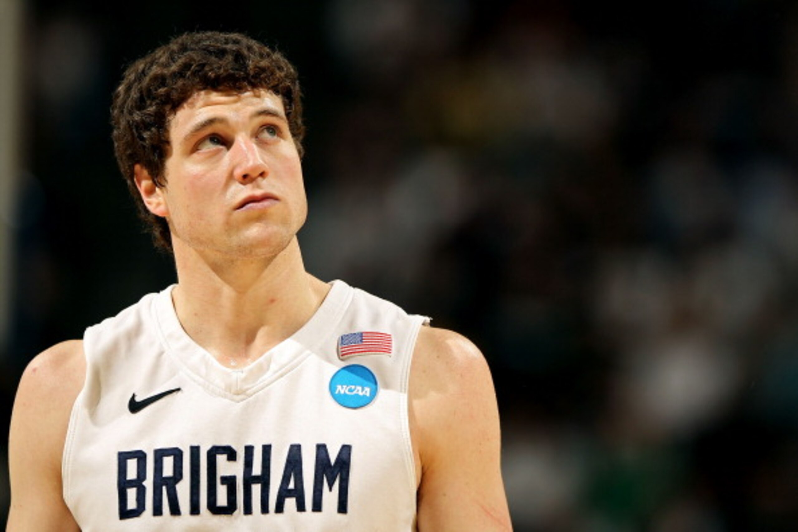 DENVER, CO - MARCH 19: Jimmer Fredette #32 of the Brigham Young Cougars looks on against the Gonzaga Bulldogs during the third round of the 2011 NCAA men's basketball tournament at Pepsi Center on March 19, 2011 in Denver, Colorado. (Photo by Doug Pensi DENVER, CO - MARCH 19: Jimmer Fredette #32 of the Brigham Young Cougars looks on against the Gonzaga Bulldogs during the third round of the 2011 NCAA men's basketball tournament at Pepsi Center on March 19, 2011 in Denver, Colorado. (Photo by Doug Pensi