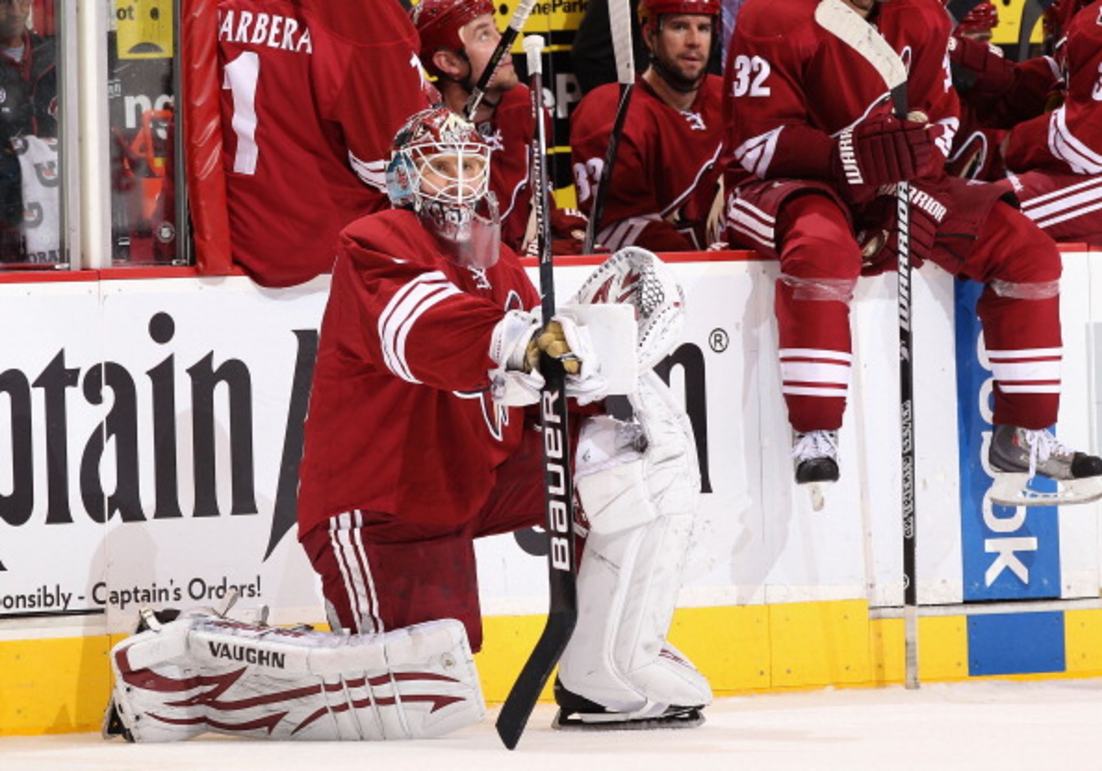 GLENDALE, AZ - APRIL 01: Goaltender Ilya Bryzgalov #30 of the Phoenix Coyotes during the NHL game against he Colorado Avalanche at Jobing.com Arena on April 1, 2011 in Glendale, Arizona. The Avalanche defeated the Coyotes 4-3 in an overtime shoot out. GLENDALE, AZ - APRIL 01: Goaltender Ilya Bryzgalov #30 of the Phoenix Coyotes during the NHL game against he Colorado Avalanche at Jobing.com Arena on April 1, 2011 in Glendale, Arizona. The Avalanche defeated the Coyotes 4-3 in an overtime shoot out.