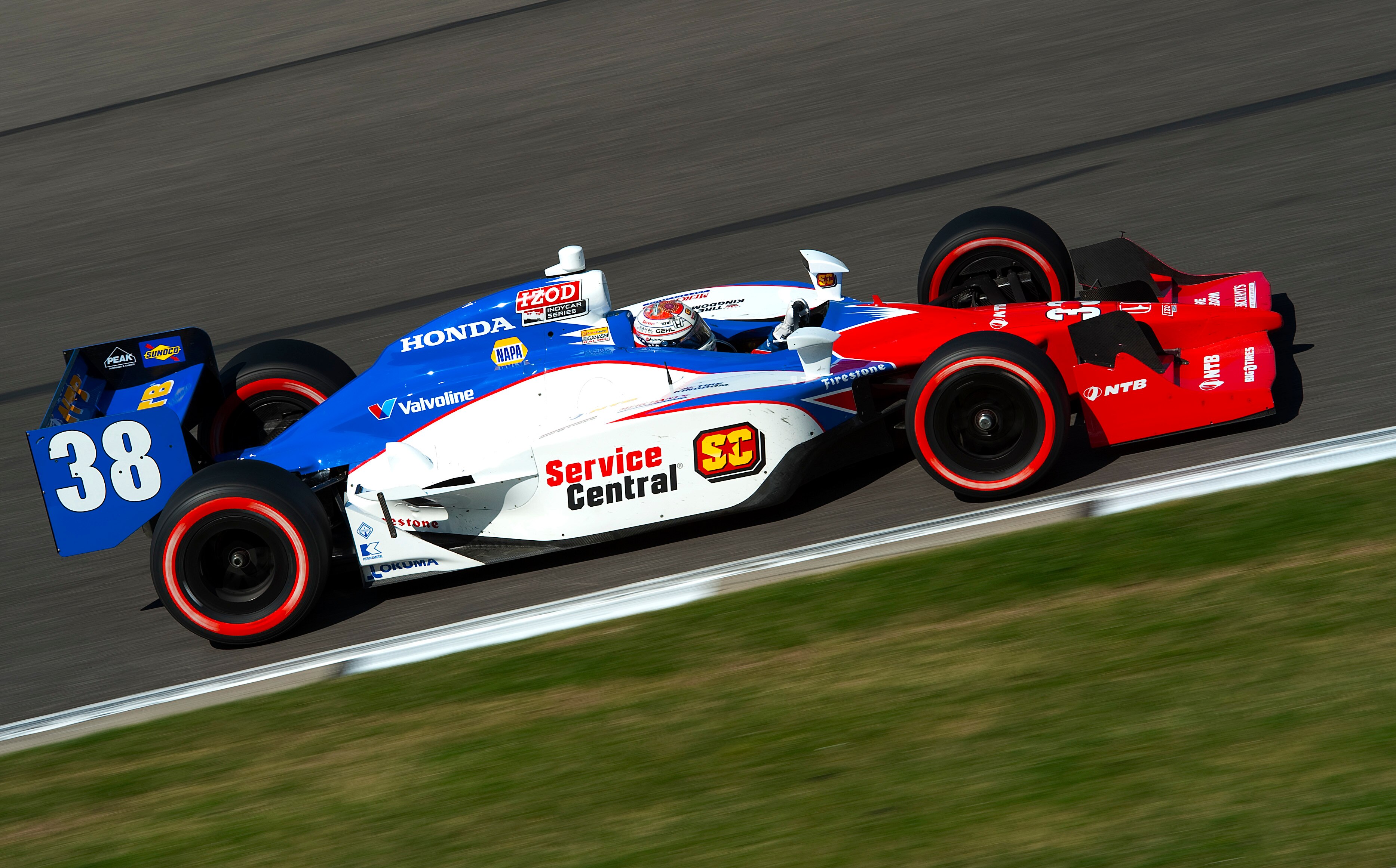 BIRMINGHAM, AL - APRIL 10:  Graham Rahal, driver of the #38 Service Central Chip Ganassi Racing Dallara Honda, competes during the IndyCar Series Honda Indy Grand Prix of Alabama at Barber Motorsports Park on April 10, 2011 in Birmingham, Alabama.  (Photo