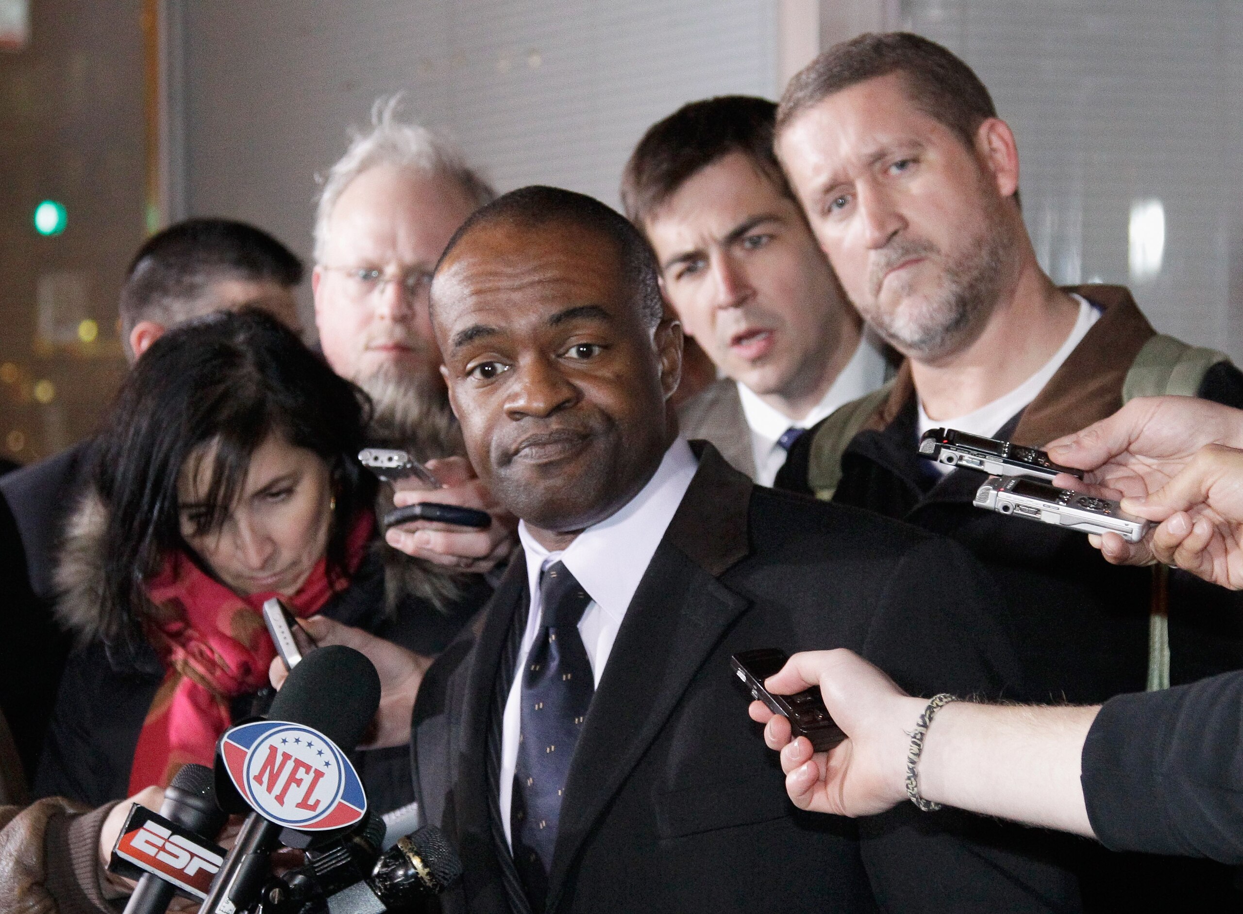 WASHINGTON, DC - MARCH 09: National Football League Players' Association (NFLPA) executive director DeMaurice Smith talks with the media following meetings at the Federal Mediation and Conciliation Service building for extended labor negotiations March 9 WASHINGTON, DC - MARCH 09: National Football League Players' Association (NFLPA) executive director DeMaurice Smith talks with the media following meetings at the Federal Mediation and Conciliation Service building for extended labor negotiations March 9