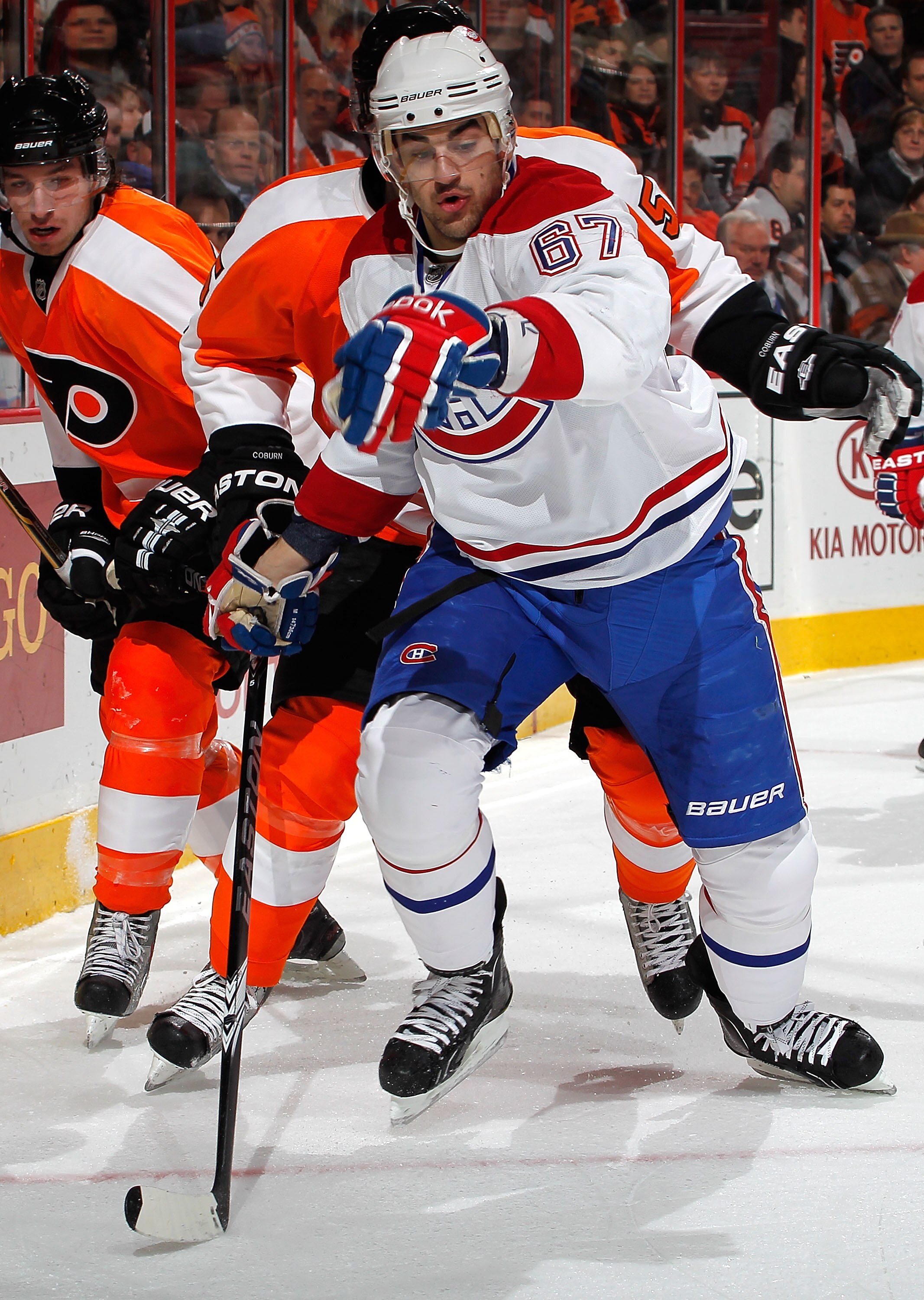 PHILADELPHIA, PA - JANUARY 25:  Max Pacioretty #67 of the Montreal Canadiens skates in an NHL hockey game against the Philadelphia Flyers at the Wells Fargo Center on January 25, 2011 in Philadelphia, Pennsylvania.  (Photo by Paul Bereswill/Getty Images)