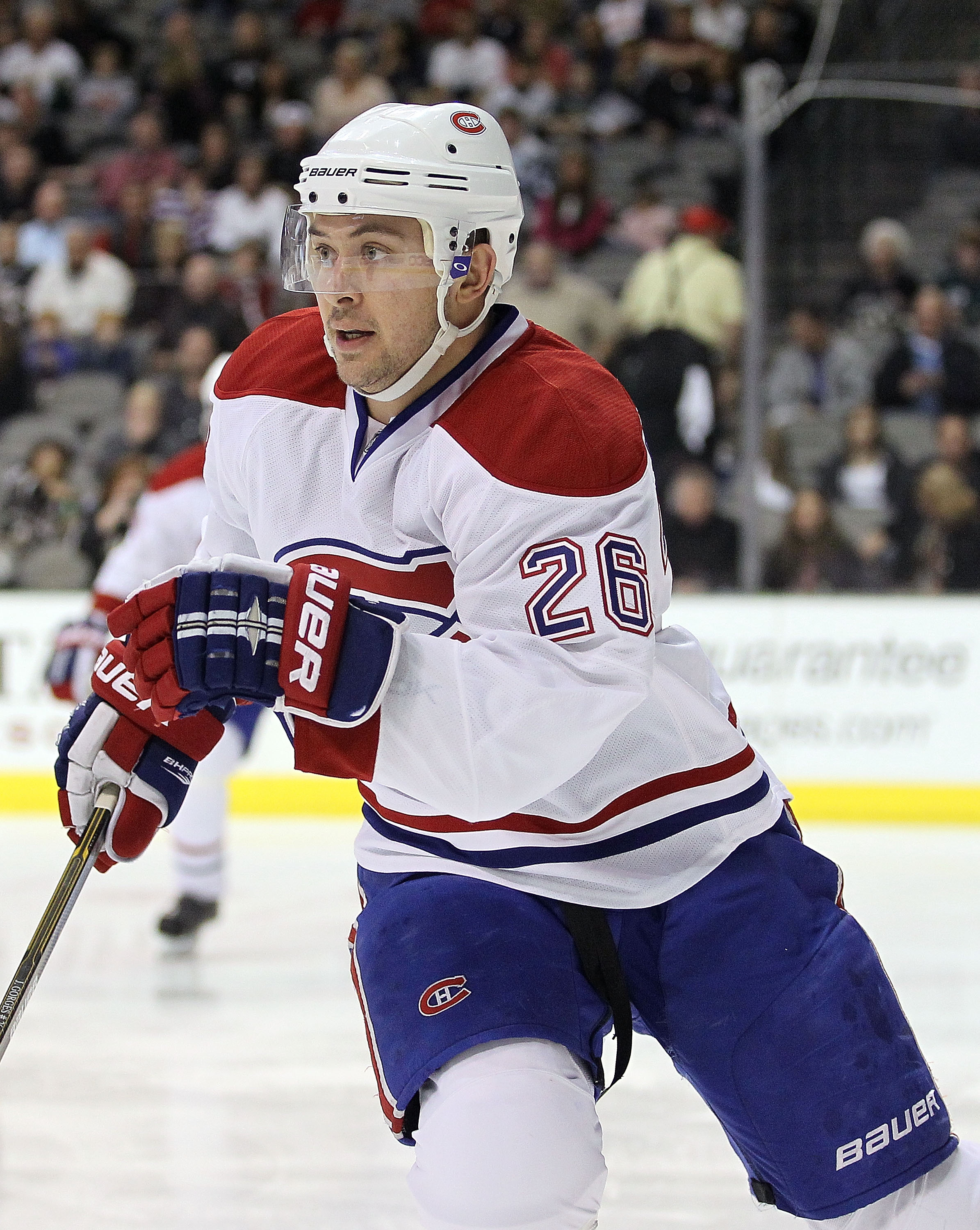 DALLAS, TX - DECEMBER 21:  Defenseman Josh Gorges #26 of the Montreal Canadiens at American Airlines Center on December 21, 2010 in Dallas, Texas.  (Photo by Ronald Martinez/Getty Images)