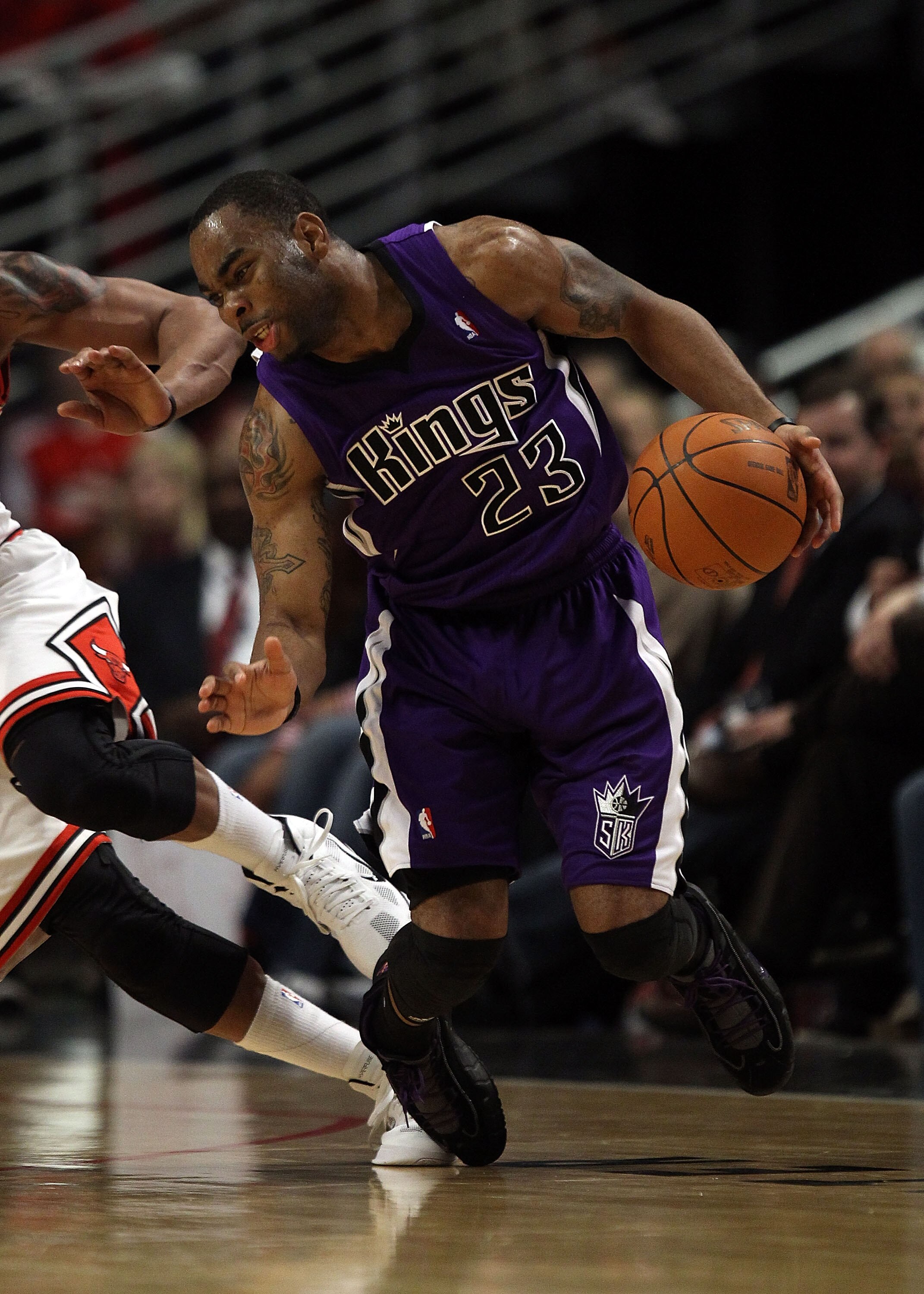 CHICAGO, IL - MARCH 21: Marcus Thornton #23 of the Sacramento Kings moves against the Chicago Bulls at the United Center on March 21, 2011 in Chicago, Illinois. The Bulls defeated the Kings 132-92. NOTE TO USER: User expressly acknowledges and agrees that