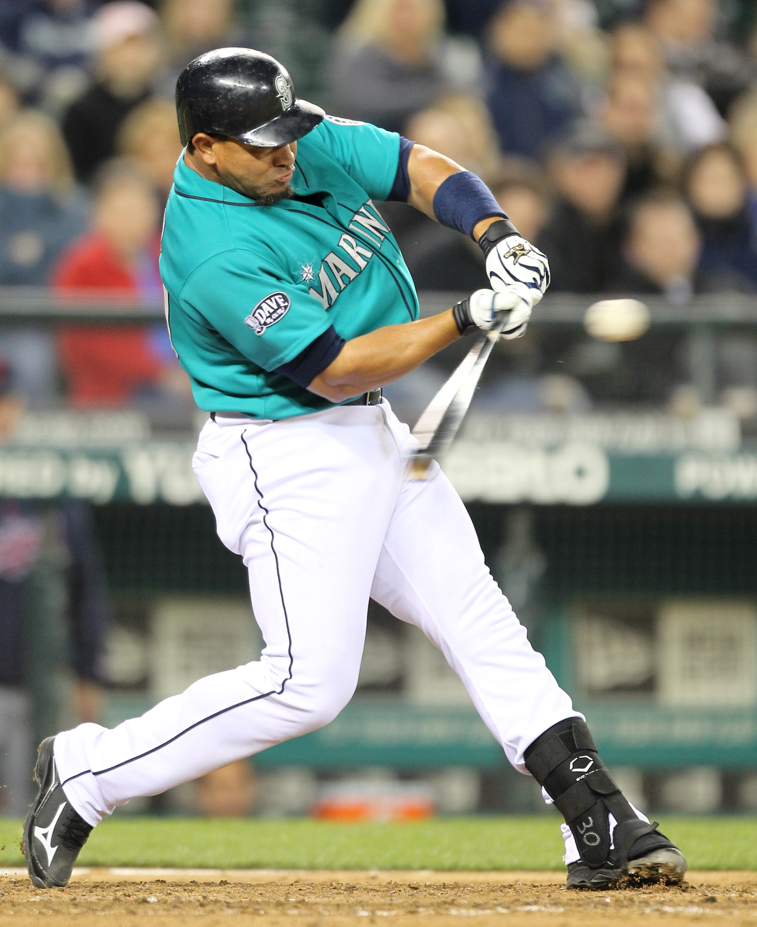 SEATTLE, WA - APRIL 08: Miguel Olivo #30 of the Seattle Mariners bats against the Cleveland Indians during the Mariners' home opener at Safeco Field on April 8, 2011 in Seattle, Washington. (Photo by Otto Greule Jr/Getty Images) SEATTLE, WA - APRIL 08: Miguel Olivo #30 of the Seattle Mariners bats against the Cleveland Indians during the Mariners' home opener at Safeco Field on April 8, 2011 in Seattle, Washington. (Photo by Otto Greule Jr/Getty Images)