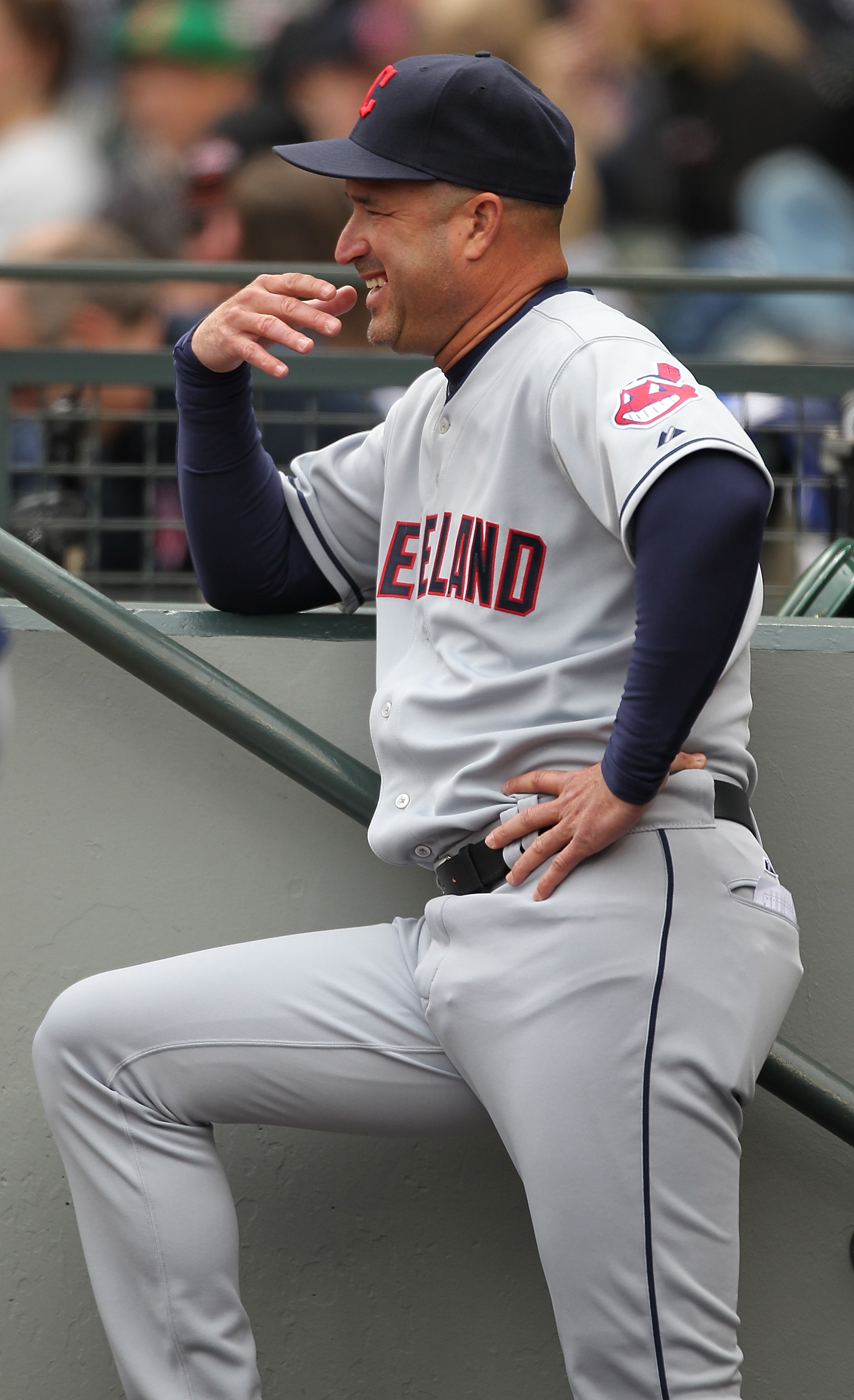 SEATTLE - APRIL 10:  Manager Manny Acta #11 of the Cleveland Indians looks on against the Seattle Mariners at Safeco Field on April 10, 2011 in Seattle, Washington. The Indians defeated the Mariners 6-4. (Photo by Otto Greule Jr/Getty Images)