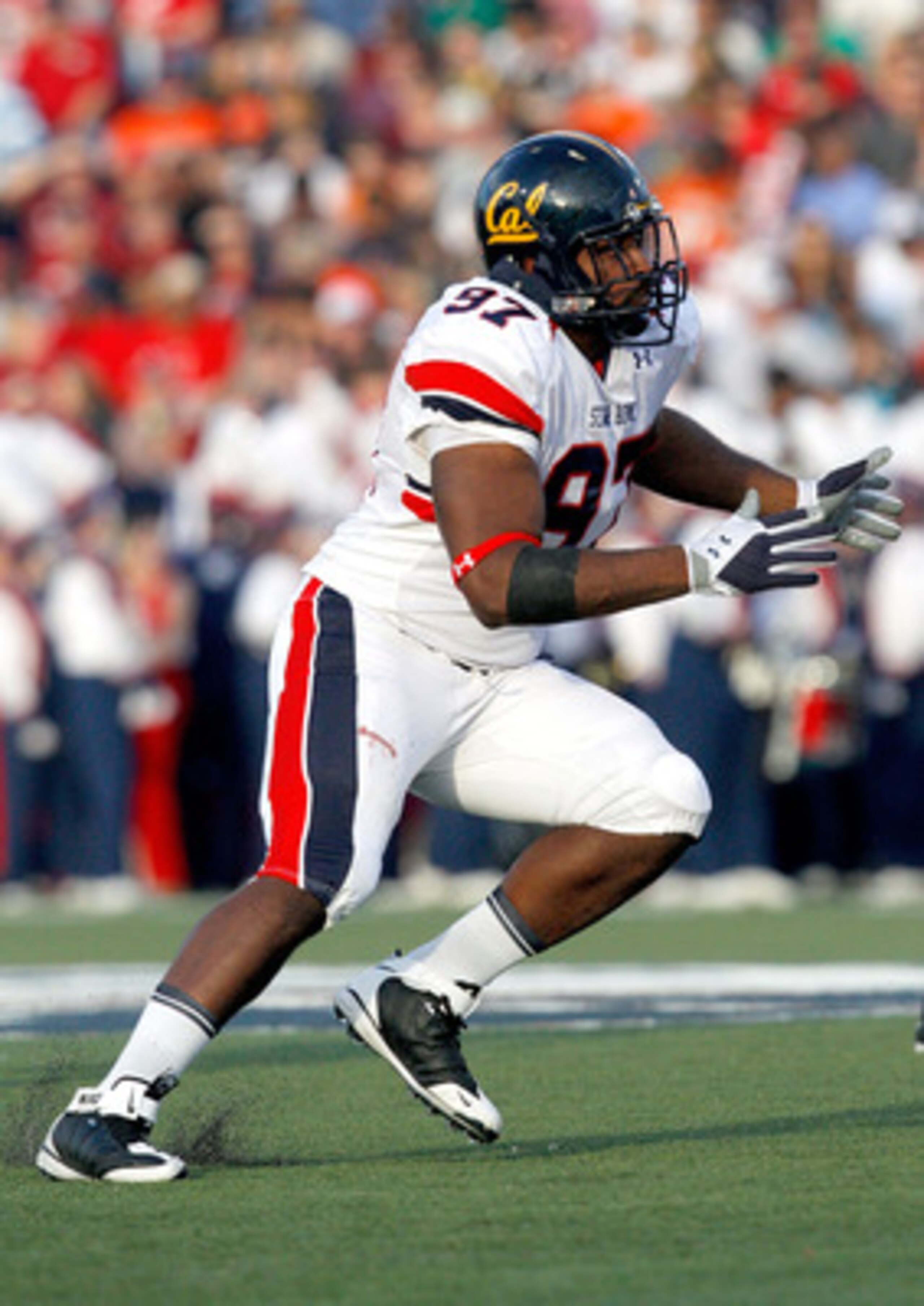 MOBILE, AL - JANUARY 29:Defensive lineman Cameron Jordan #97 of the North Team during  the Under Armour Senior Bowl on January 29, 2011 at Ladd-Pebbles Stadium in Mobile, Alabama. (Photo by Sean Gardner/Getty Images for Under Armour)