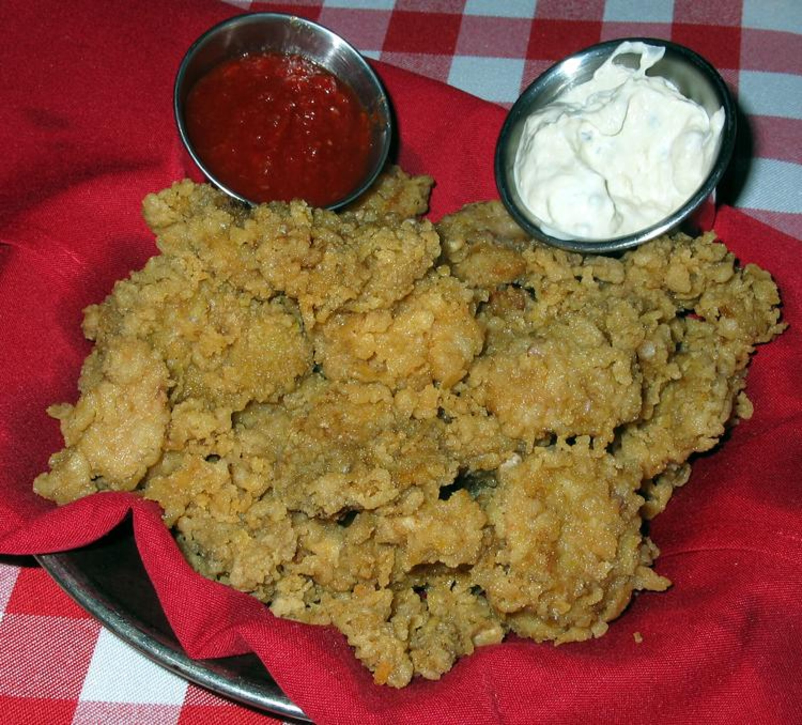 The dreaded Rocky Mountain Oyster. Looks like chicken fingers, no?