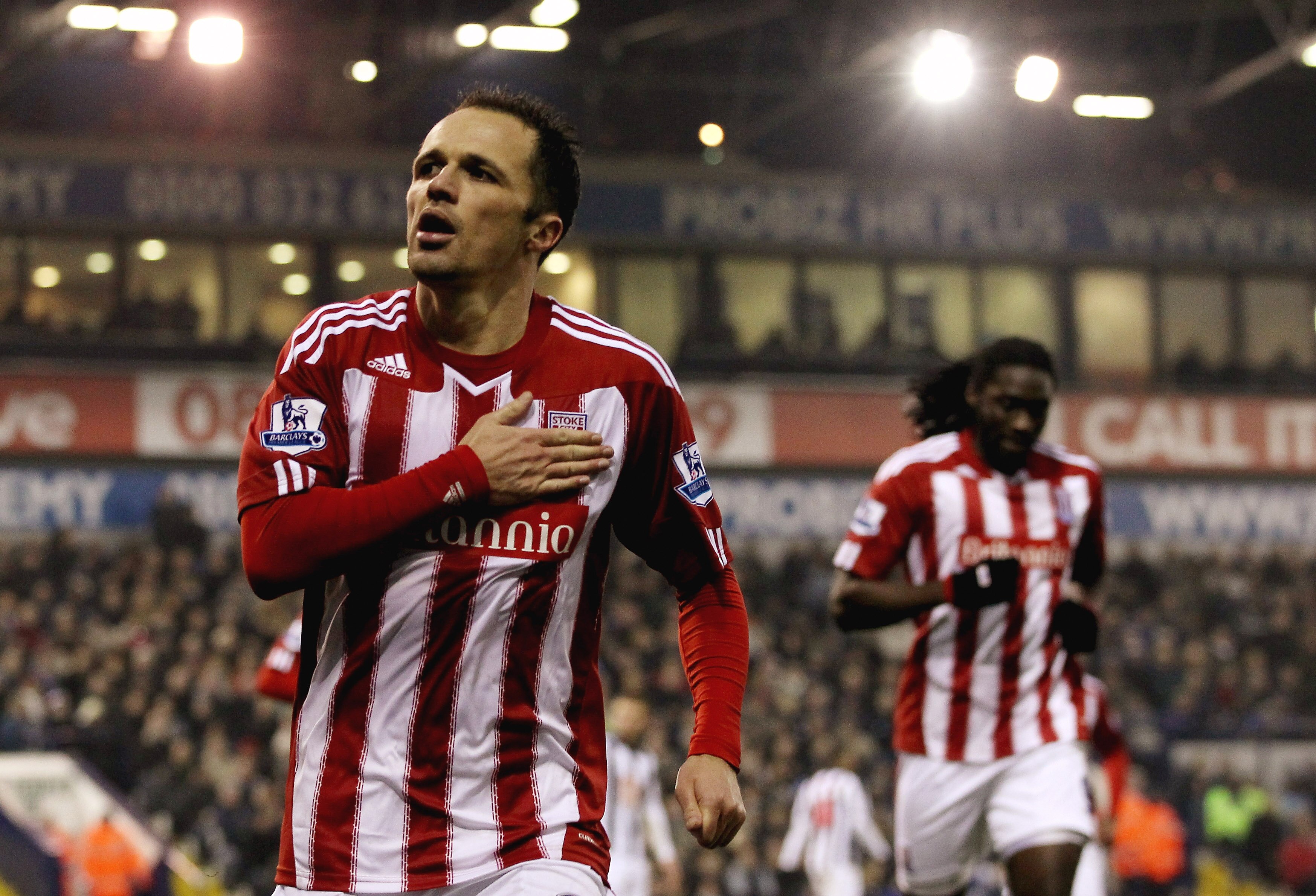WEST BROMWICH, ENGLAND - NOVEMBER 20:  Matthew Etherington of Stoke City celebrates after scoring his team's first goal from the penalty spot  during the Barclays Premier League match between West Bromwich Albion and Stoke City at The Hawthorns on Novembe