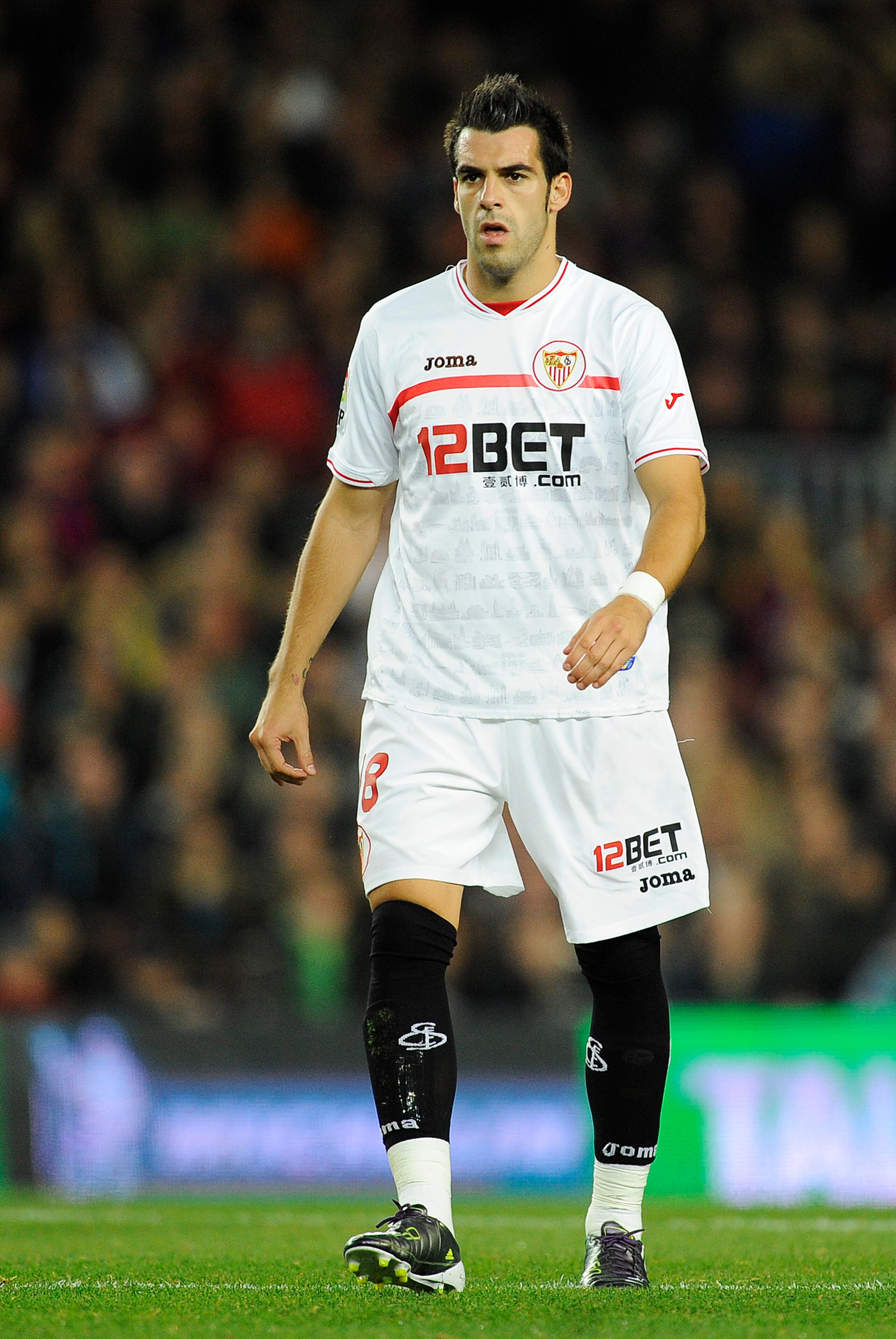 BARCELONA, SPAIN - OCTOBER 30: Alvaro Negredo of Sevilla FC looks on during the La Liga match between Barcelona and Sevilla FC on October 30, 2010 in Barcelona, Spain. Barcelona won the match 5-0. (Photo by David Ramos/Getty Images) BARCELONA, SPAIN - OCTOBER 30: Alvaro Negredo of Sevilla FC looks on during the La Liga match between Barcelona and Sevilla FC on October 30, 2010 in Barcelona, Spain. Barcelona won the match 5-0. (Photo by David Ramos/Getty Images)