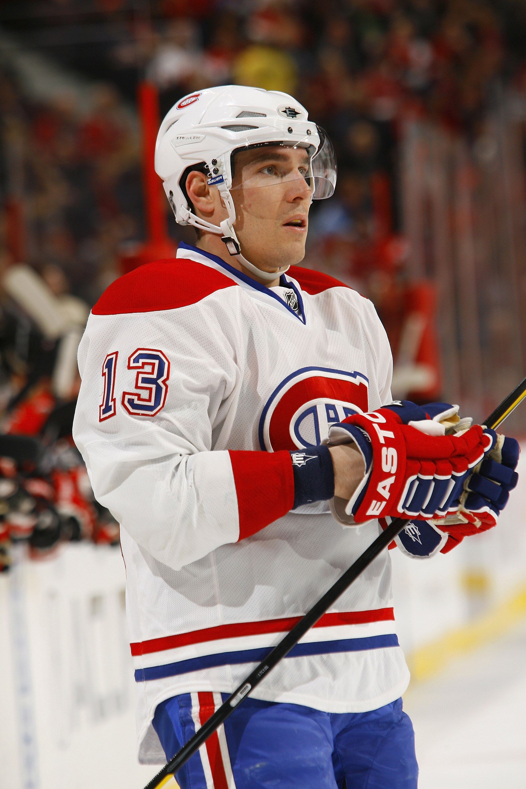 OTTAWA, CANADA - APRIL 07:  Michael Cammalleri #13 of the Montreal Canadiens waits for a faceoff in a game against the Ottawa Senators at Scotiabank Place on April 7, 2011 in Ottawa, Canada.  (Photo by Phillip MacCallum/Getty Images)