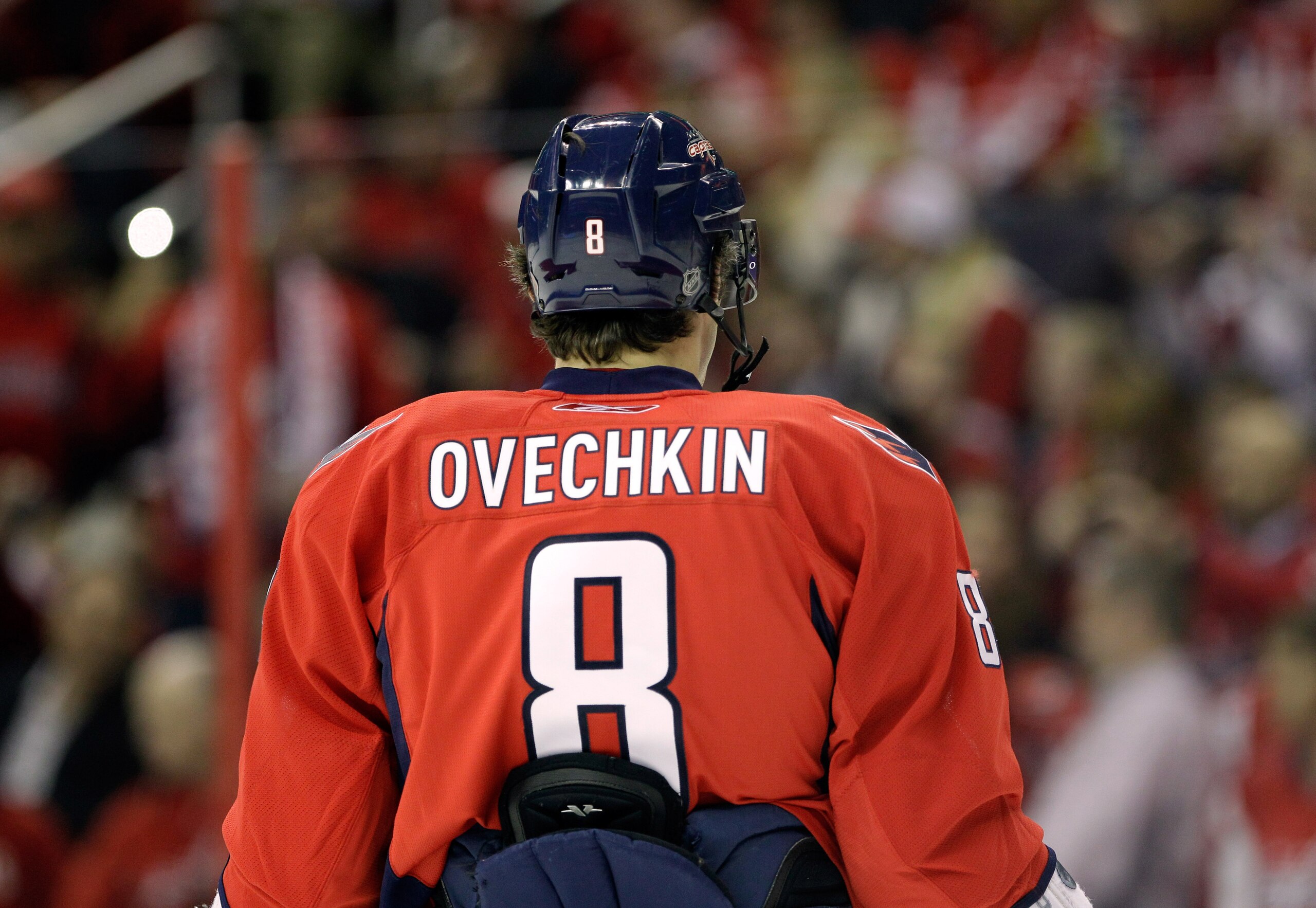 WASHINGTON, DC - MARCH 29:  Alex Ovechkin #8 of the Washington Capitals against the Carolina Hurricanes at the Verizon Center on March 29, 2011 in Washington, DC.  (Photo by Rob Carr/Getty Images)