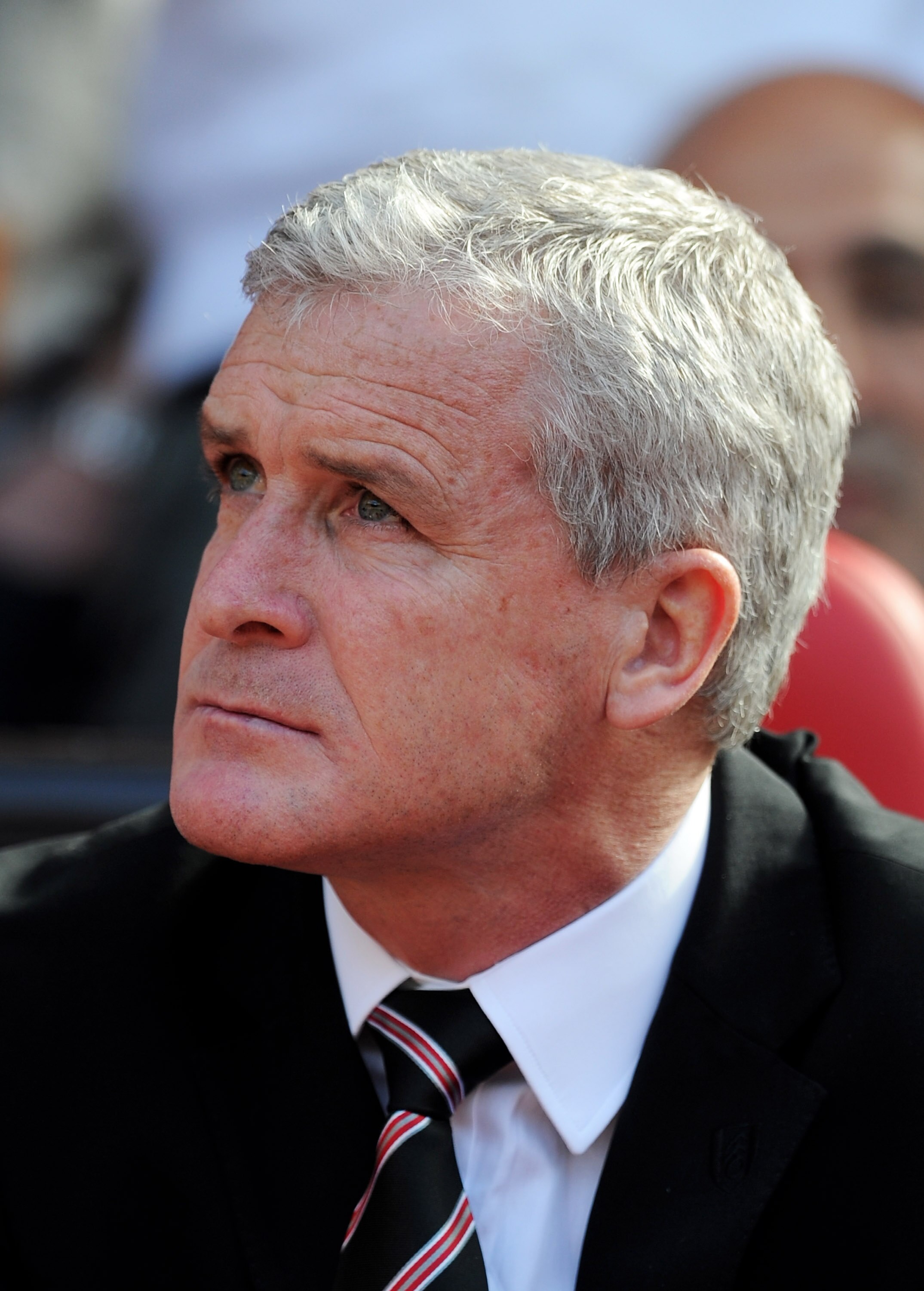 MANCHESTER, ENGLAND - APRIL 09:  Mark Hughes, manager of Fulham looks on during the Barclays Premier League match between Manchester United and Fulham at Old Trafford on April 9, 2011 in Manchester, England.  (Photo by Michael Regan/Getty Images)