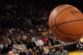 LOS ANGELES, CA - JUNE 17:  Pau Gasol #16 of the Los Angeles Lakers goes up for a rebound in front of Kevin Garnett #5 of the Boston Celtics in Game Seven of the 2010 NBA Finals at Staples Center on June 17, 2010 in Los Angeles, California.  NOTE TO USER: