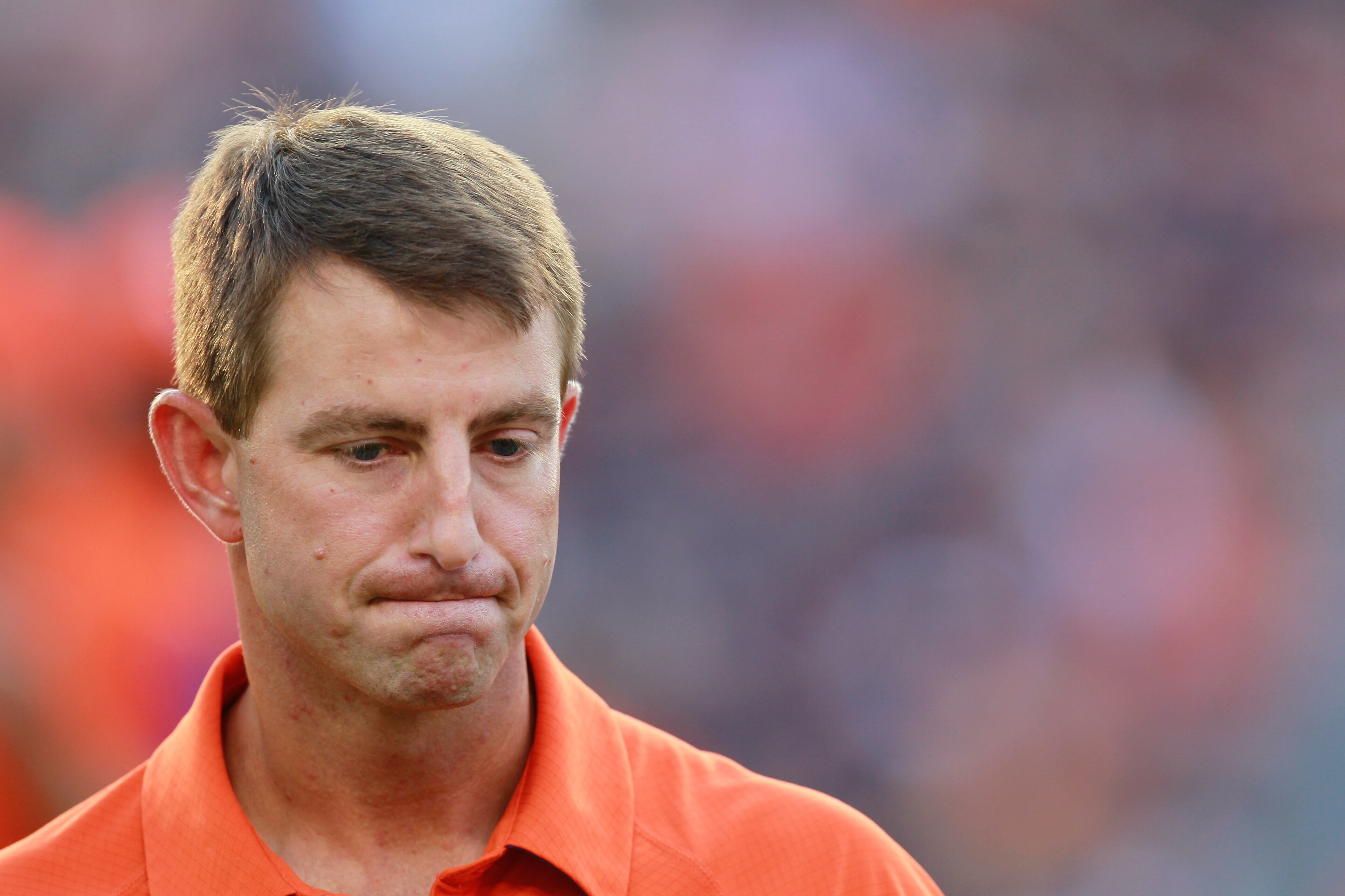 AUBURN, AL - SEPTEMBER 18: Head coach Dabo Swinney of the Clemson Tigers against the Auburn Tigers at Jordan-Hare Stadium on September 18, 2010 in Auburn, Alabama. (Photo by Kevin C. Cox/Getty Images) AUBURN, AL - SEPTEMBER 18: Head coach Dabo Swinney of the Clemson Tigers against the Auburn Tigers at Jordan-Hare Stadium on September 18, 2010 in Auburn, Alabama. (Photo by Kevin C. Cox/Getty Images)