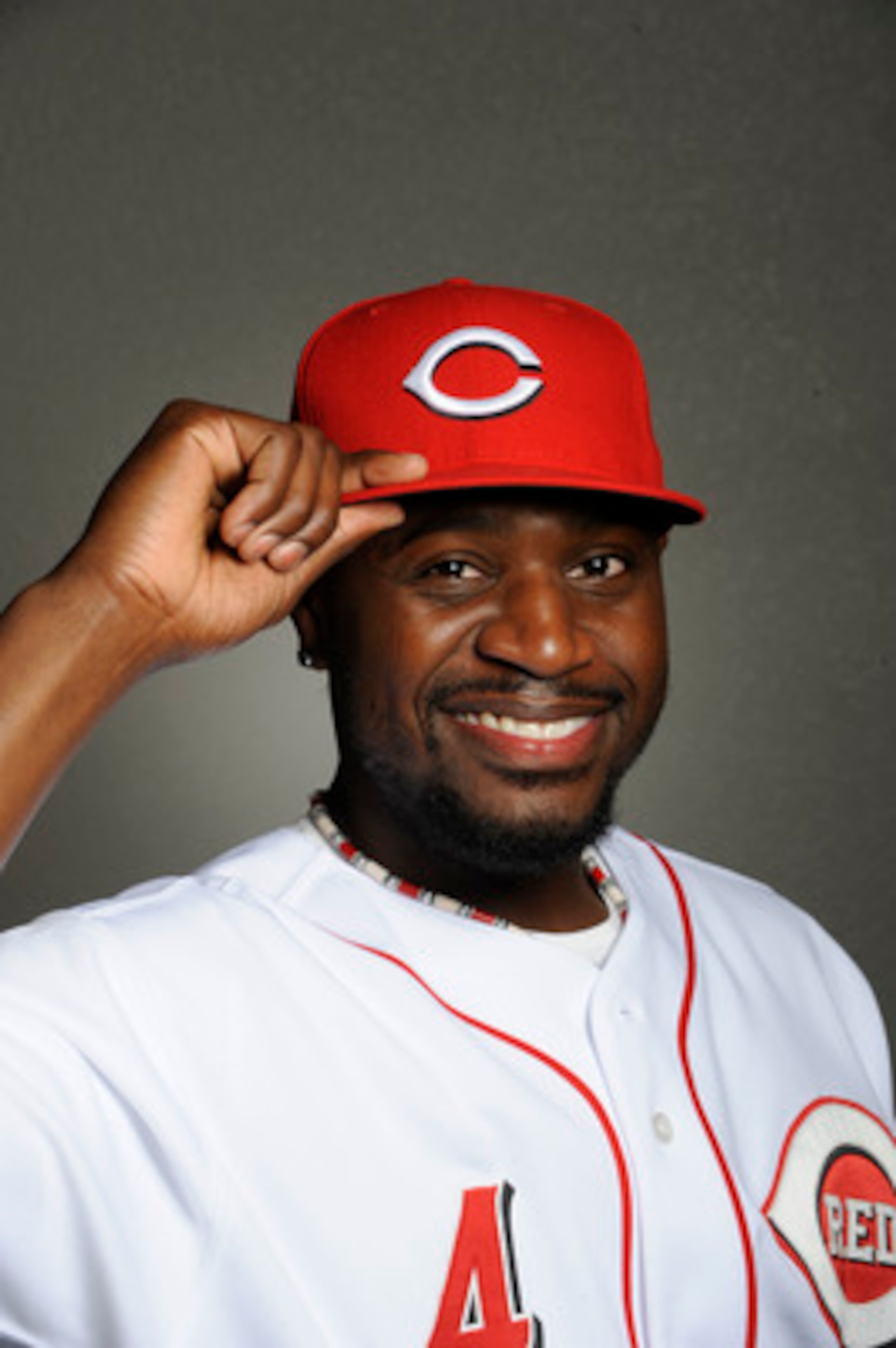 GOODYEAR, AZ - FEBRUARY 20: Brandon Phillips #4 of the Cincinnati Reds poses during the Cincinnati Reds photo day at the Cincinnati Reds Spring Training Complex on February 20, 2011 in Goodyear, Arizona. (Photo by Rob Tringali/Getty Images)