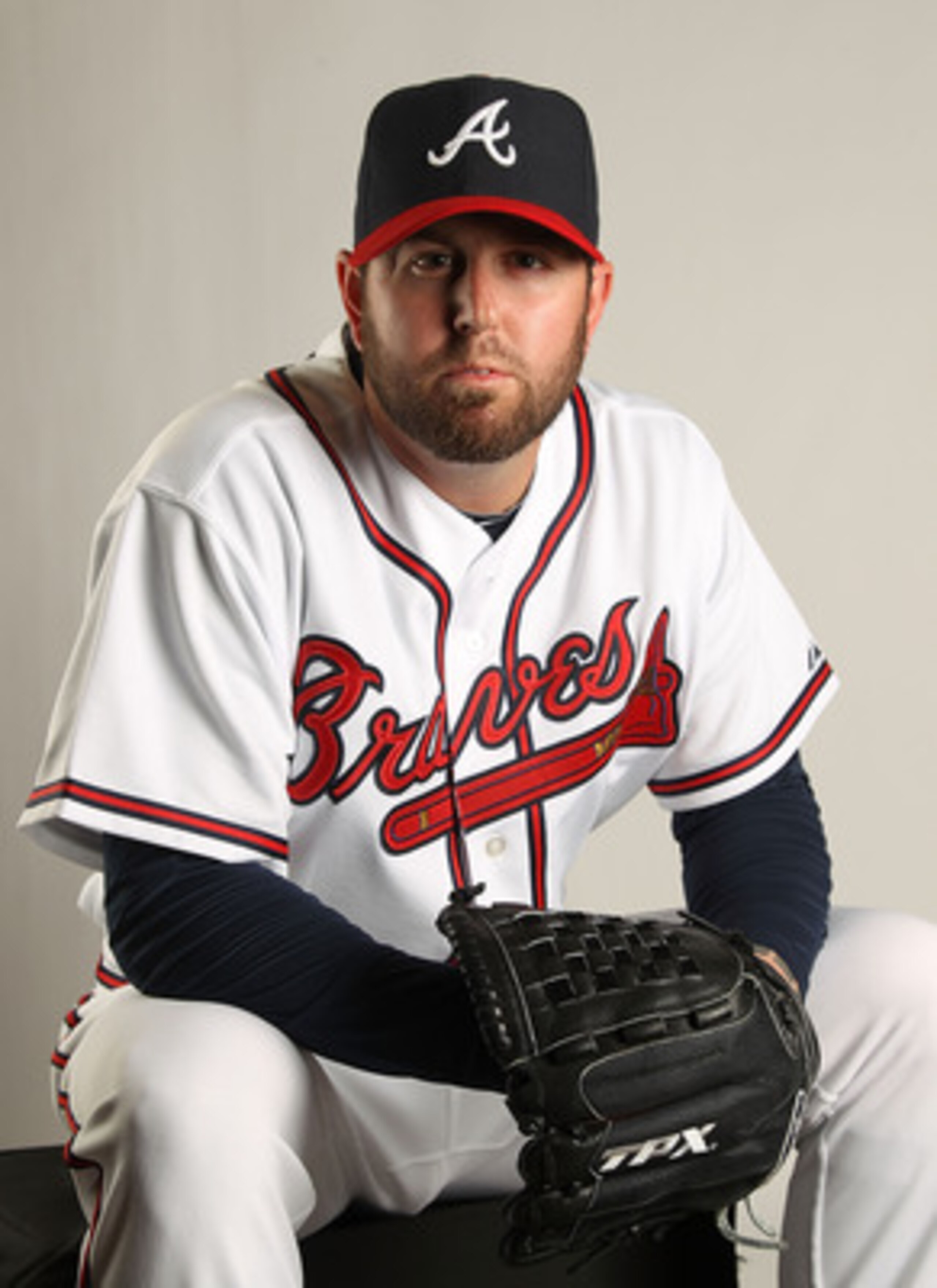 LAKE BUENA VISTA, FL - FEBRUARY 21: Peter Moylan #58 of the Atlanta Braves during Photo Day at  Champion Stadium at ESPN Wide World of Sports Complex on February 21, 2011 in Lake Buena Vista, Florida.  (Photo by Mike Ehrmann/Getty Images)