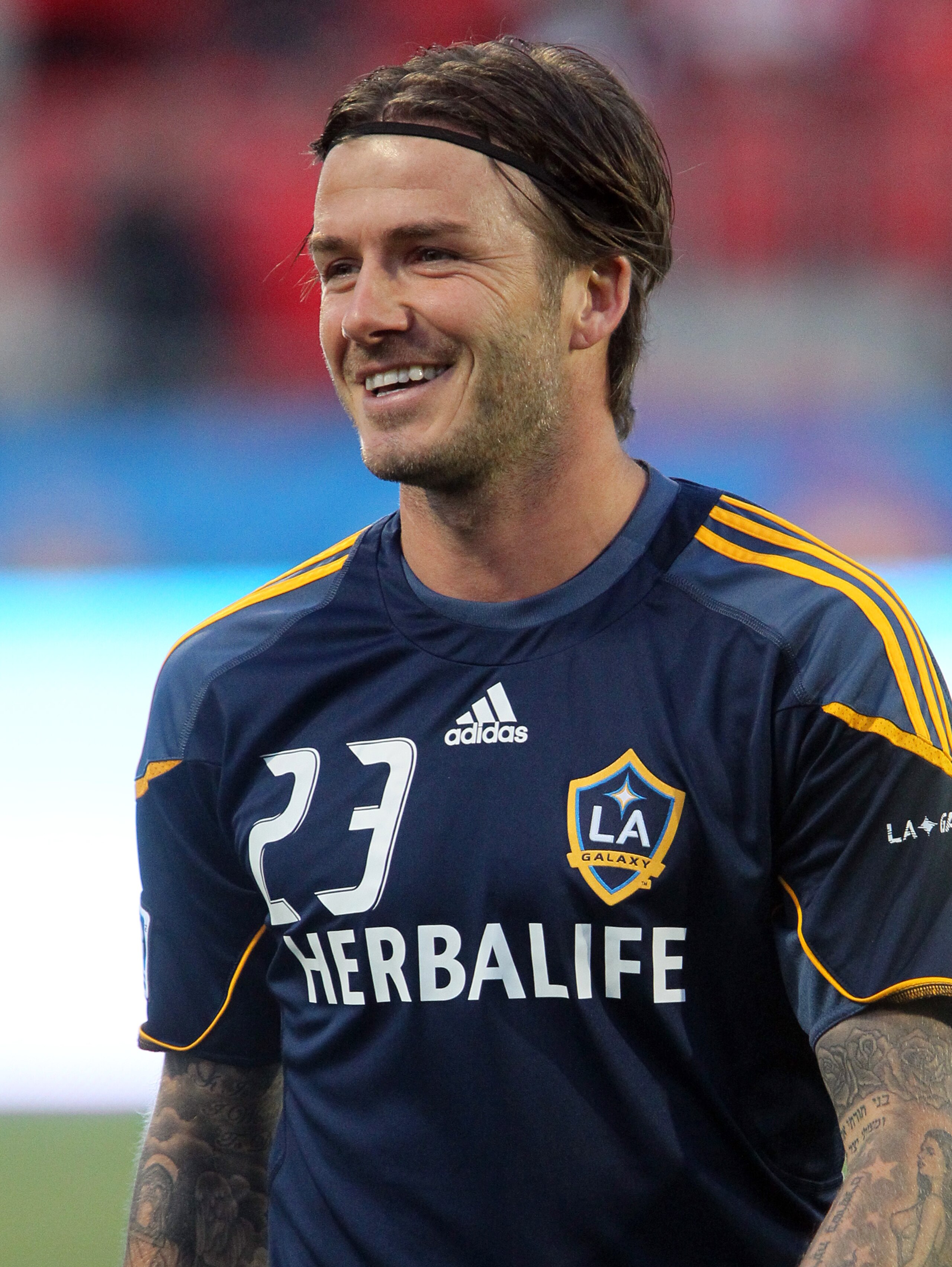 TORONTO, CANADA - APRIL 13: David Beckham #23 of Los Angeles Galaxy smiles during warmup before MLS action at BMO Field April 13, 2011 in Toronto, Ontario, Canada. (Photo by Abelimages/Getty Images) TORONTO, CANADA - APRIL 13: David Beckham #23 of Los Angeles Galaxy smiles during warmup before MLS action at BMO Field April 13, 2011 in Toronto, Ontario, Canada. (Photo by Abelimages/Getty Images)