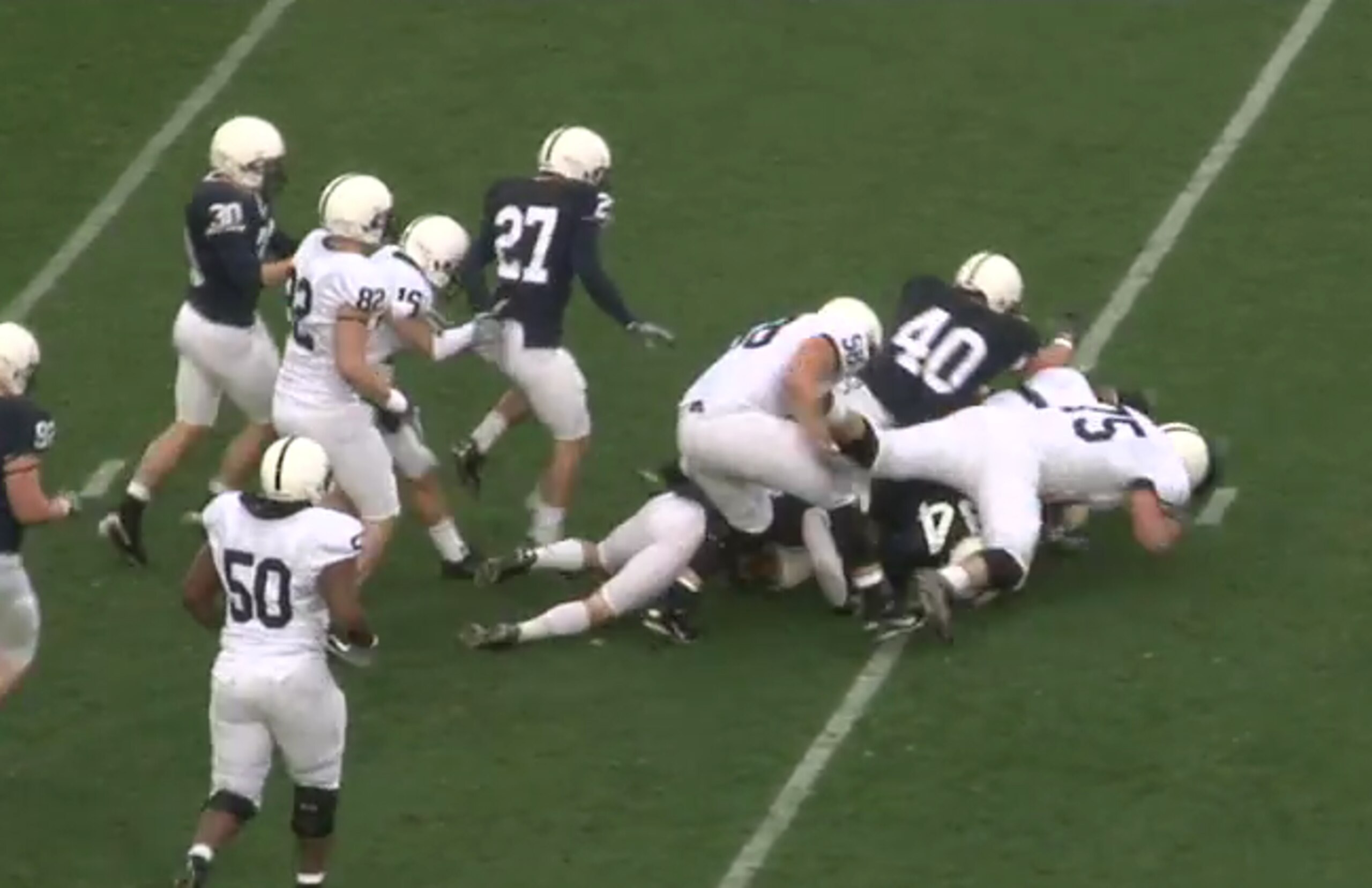 Penn States defensive line didnt have much time to make a statement. Penn States defensive line didnt have much time to make a statement.