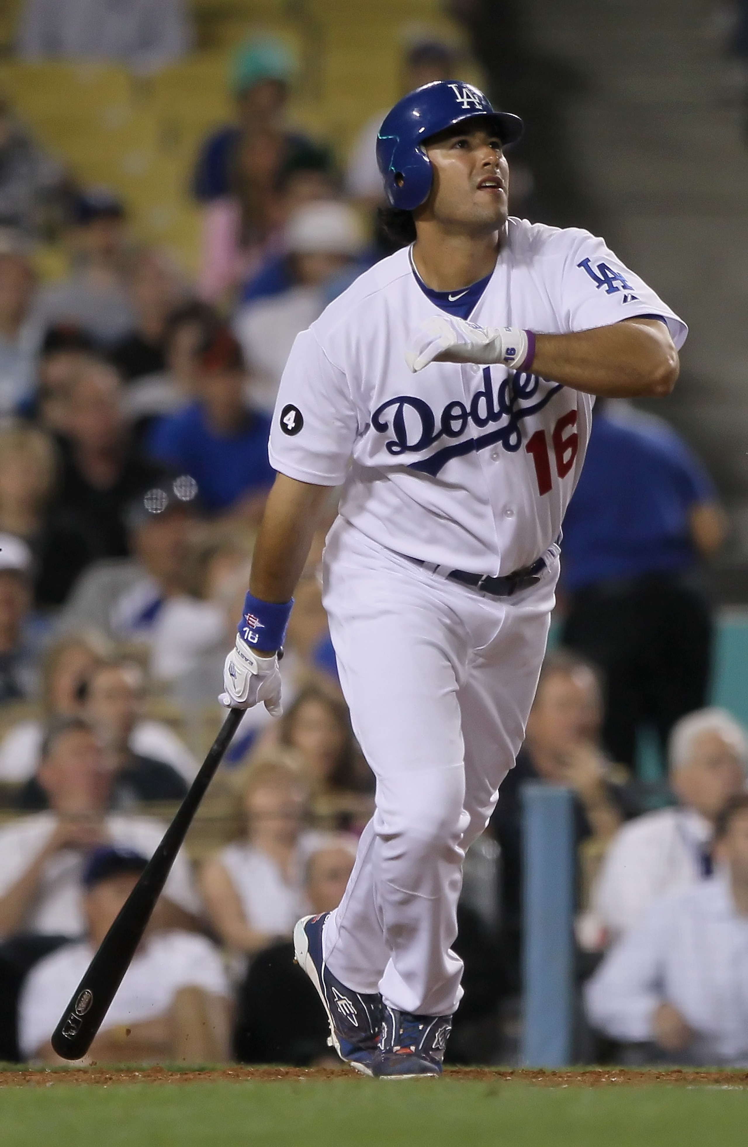 LOS ANGELES, CA - APRIL 01: Andre Ethier #16 of the Los Angeles Dodgers bats against the San Francisco Giants at Dodger Stadium on April 1, 2011 in Los Angeles, California. (Photo by Jeff Gross/Getty Images) LOS ANGELES, CA - APRIL 01: Andre Ethier #16 of the Los Angeles Dodgers bats against the San Francisco Giants at Dodger Stadium on April 1, 2011 in Los Angeles, California. (Photo by Jeff Gross/Getty Images)